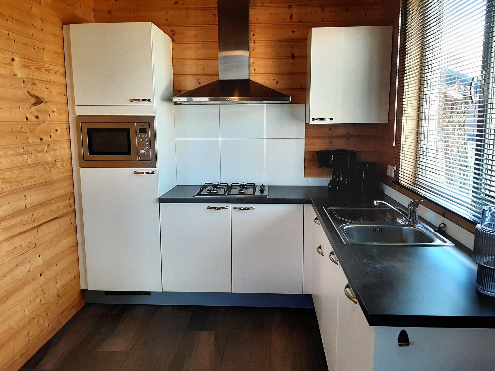 De keuken van Vakantiehuisje 19 in Someren-Heide