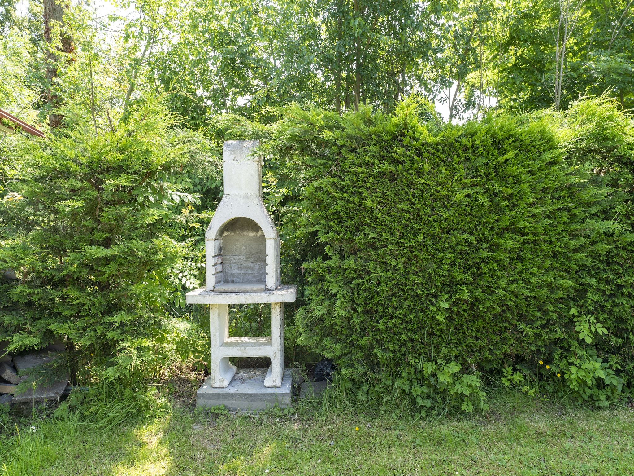 De tuin van Landingsweg 94 in Baarland