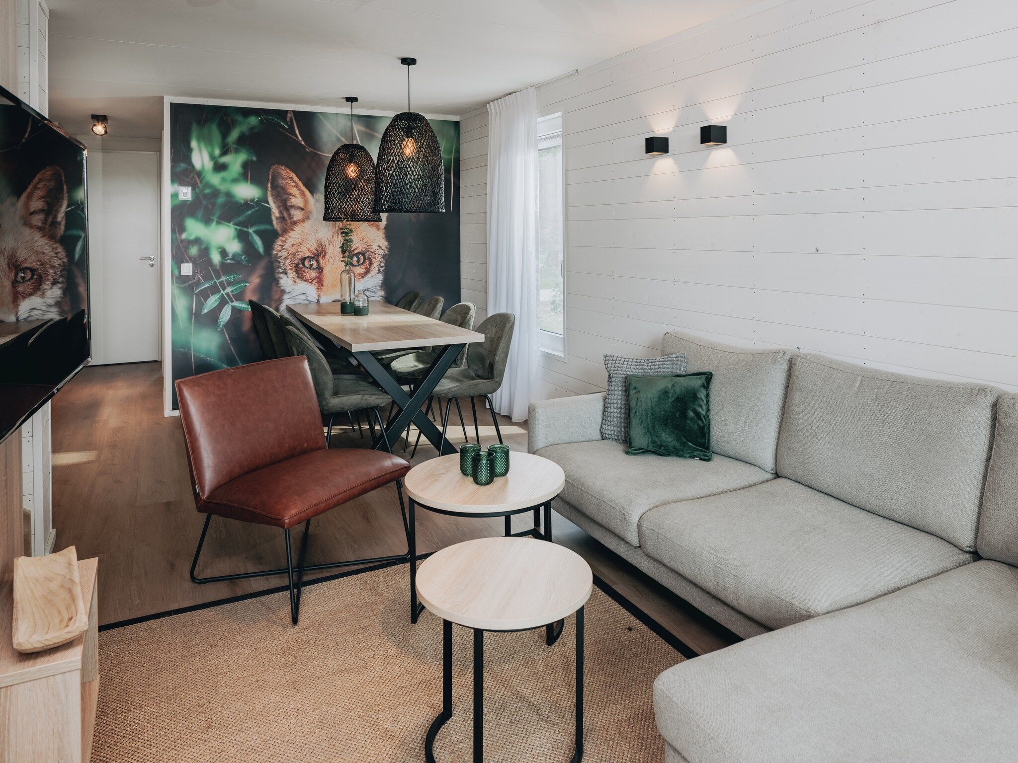De woonkamer van Vakantiepark Schaijk 10 in Schaijk