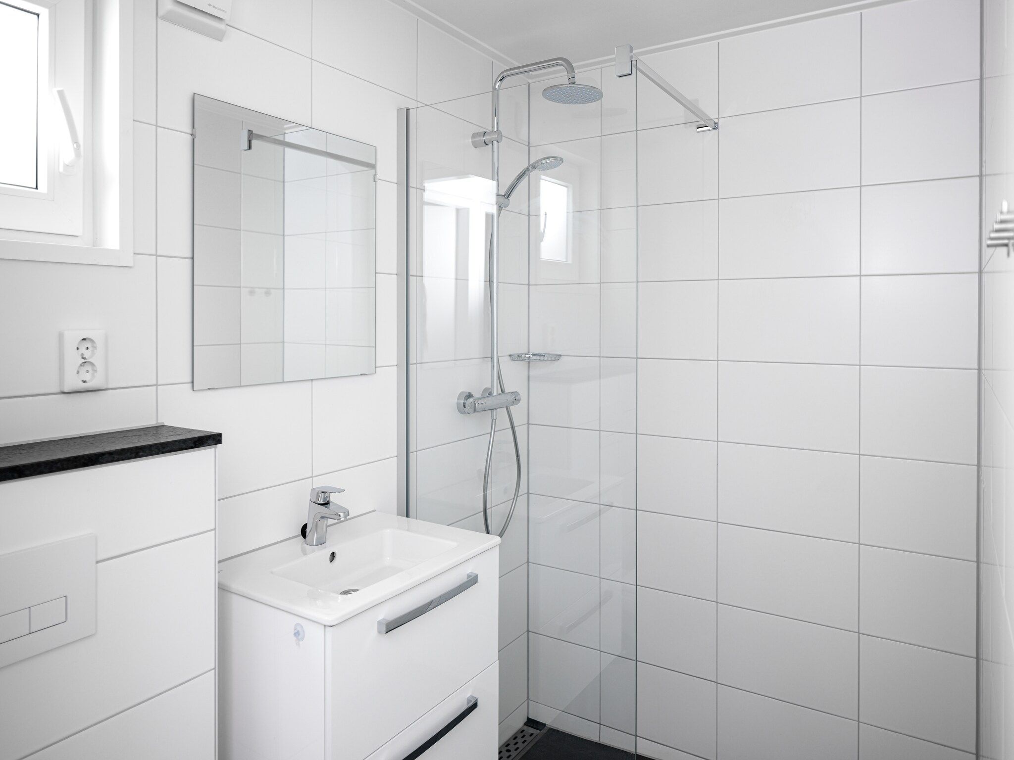 De badkamer van Vakantiepark Schaijk 10 in Schaijk