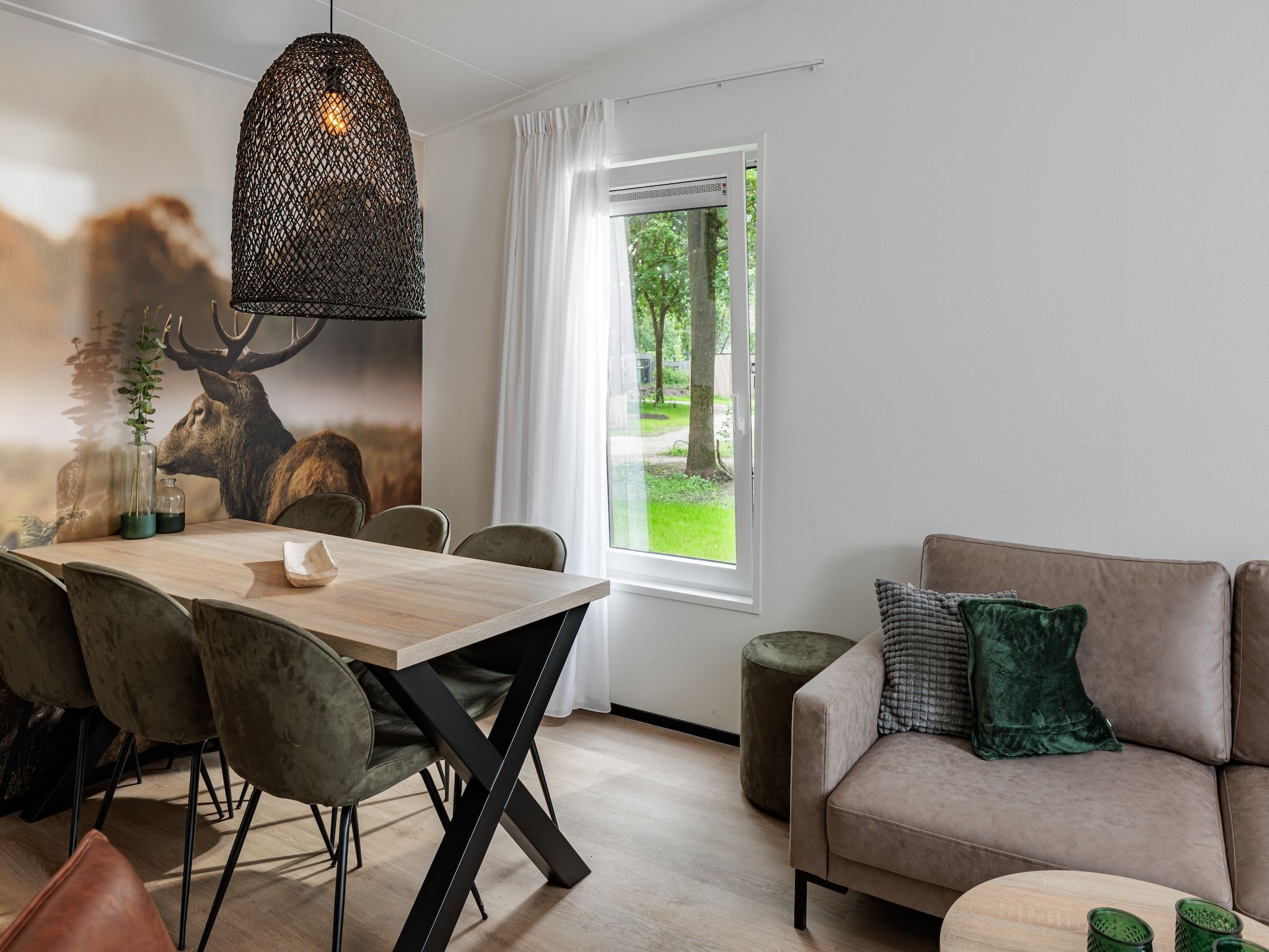 De woonkamer van Vakantiepark Schaijk 12 in Schaijk