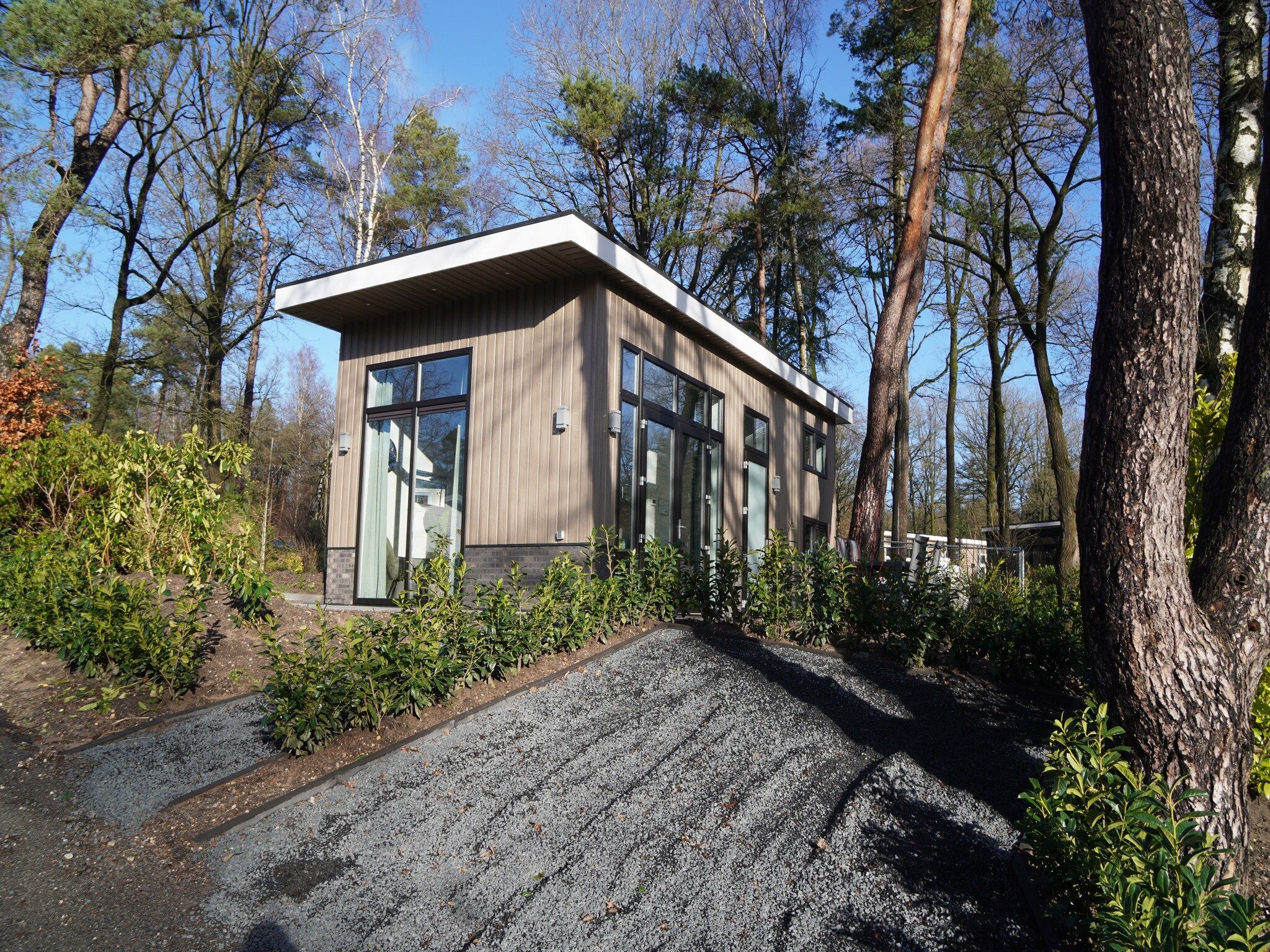 De buitenkant van Vakantiepark De Rimboe & De Woeste Hoogte 41 in Hoenderloo