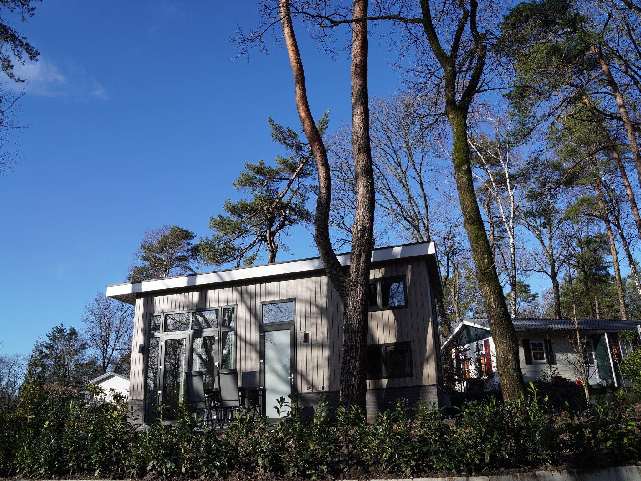 De buitenkant van Vakantiepark De Rimboe & De Woeste Hoogte 41 in Hoenderloo