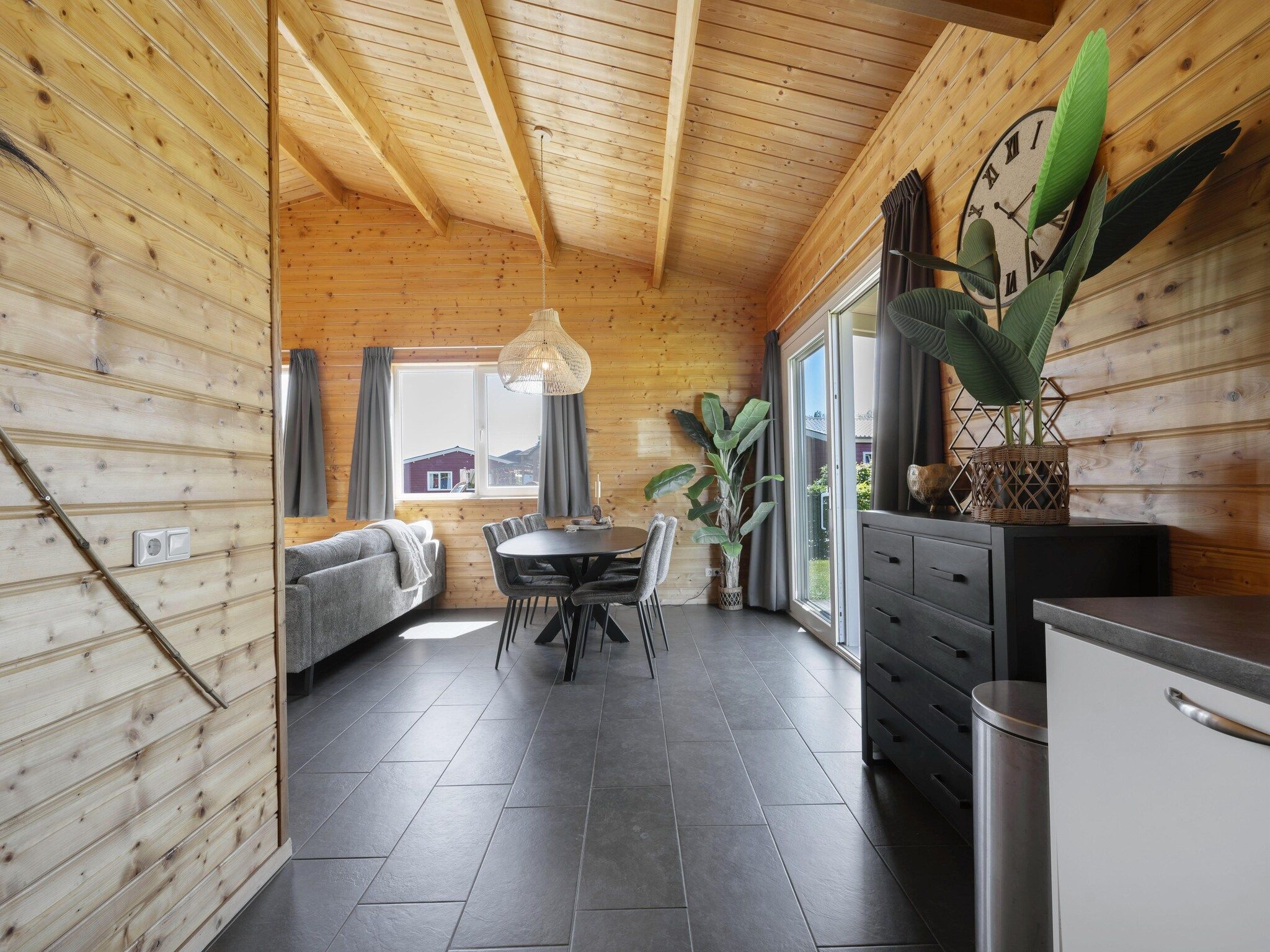 De woonkamer van Vakantiehuisje 20 in Someren-Heide