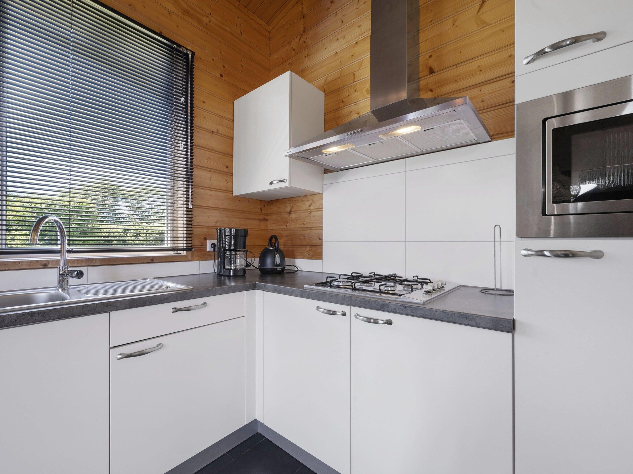De keuken van Vakantiehuisje 20 in Someren-Heide