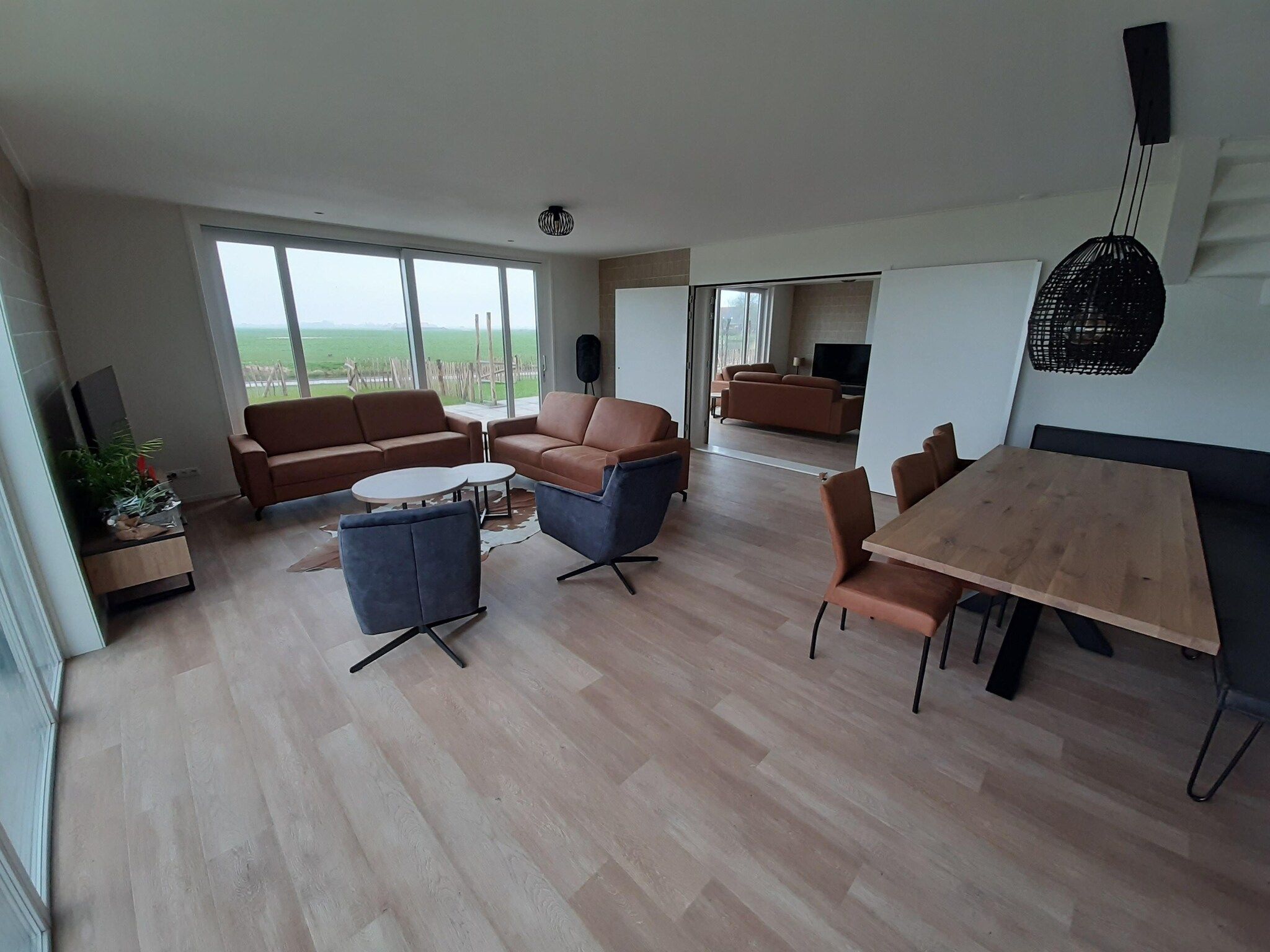 De woonkamer van Friese Villa in Leons in Leons