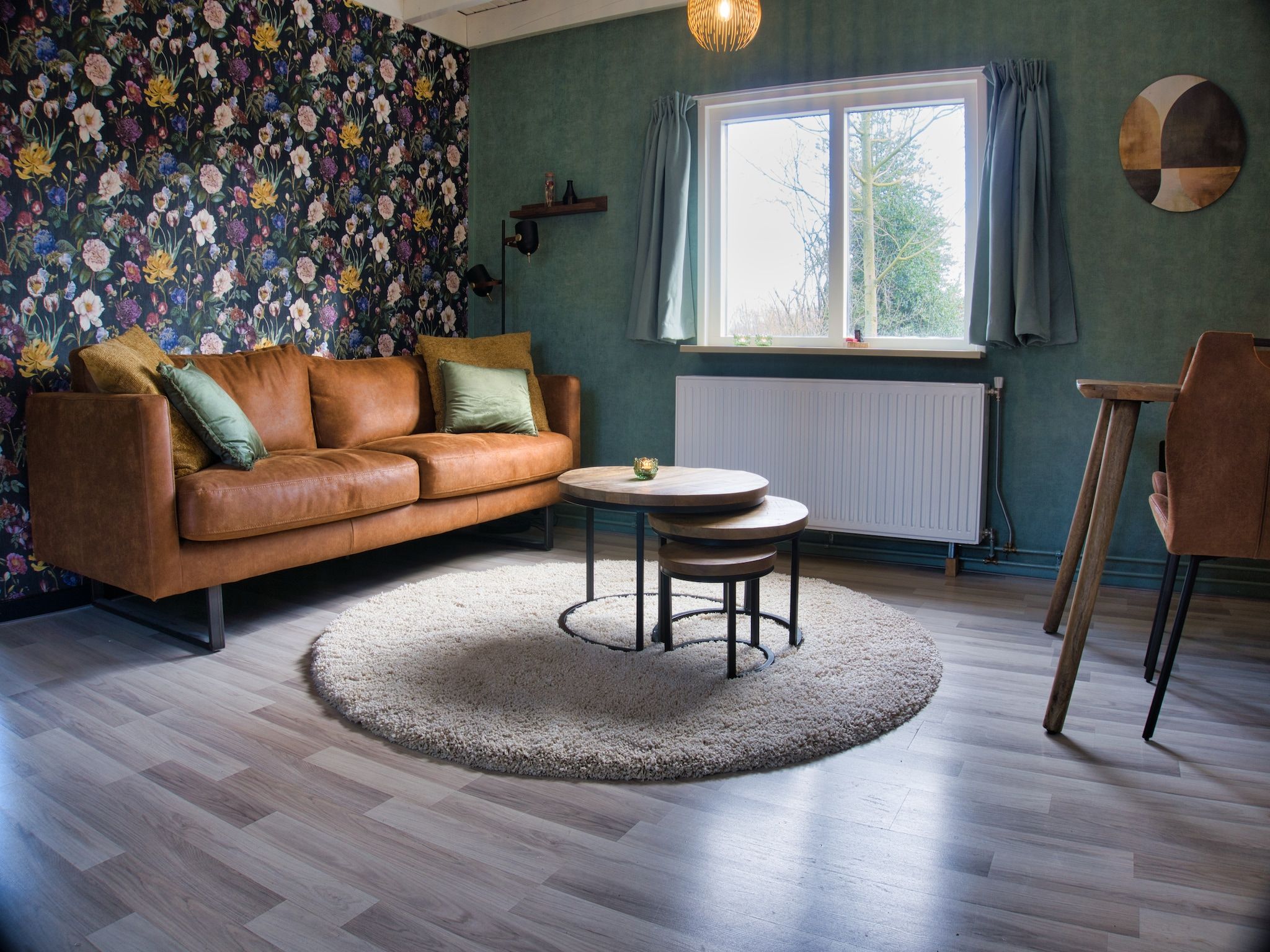 De woonkamer van Elperhof Schoonloo 16B in Schoonloo