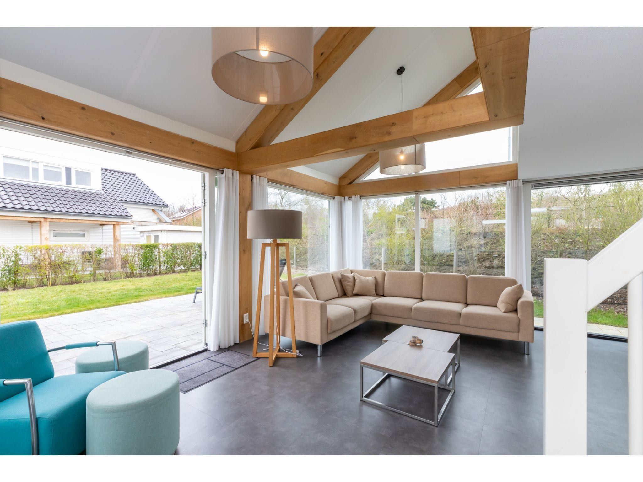 De woonkamer van Strandvilla 31 in Renesse