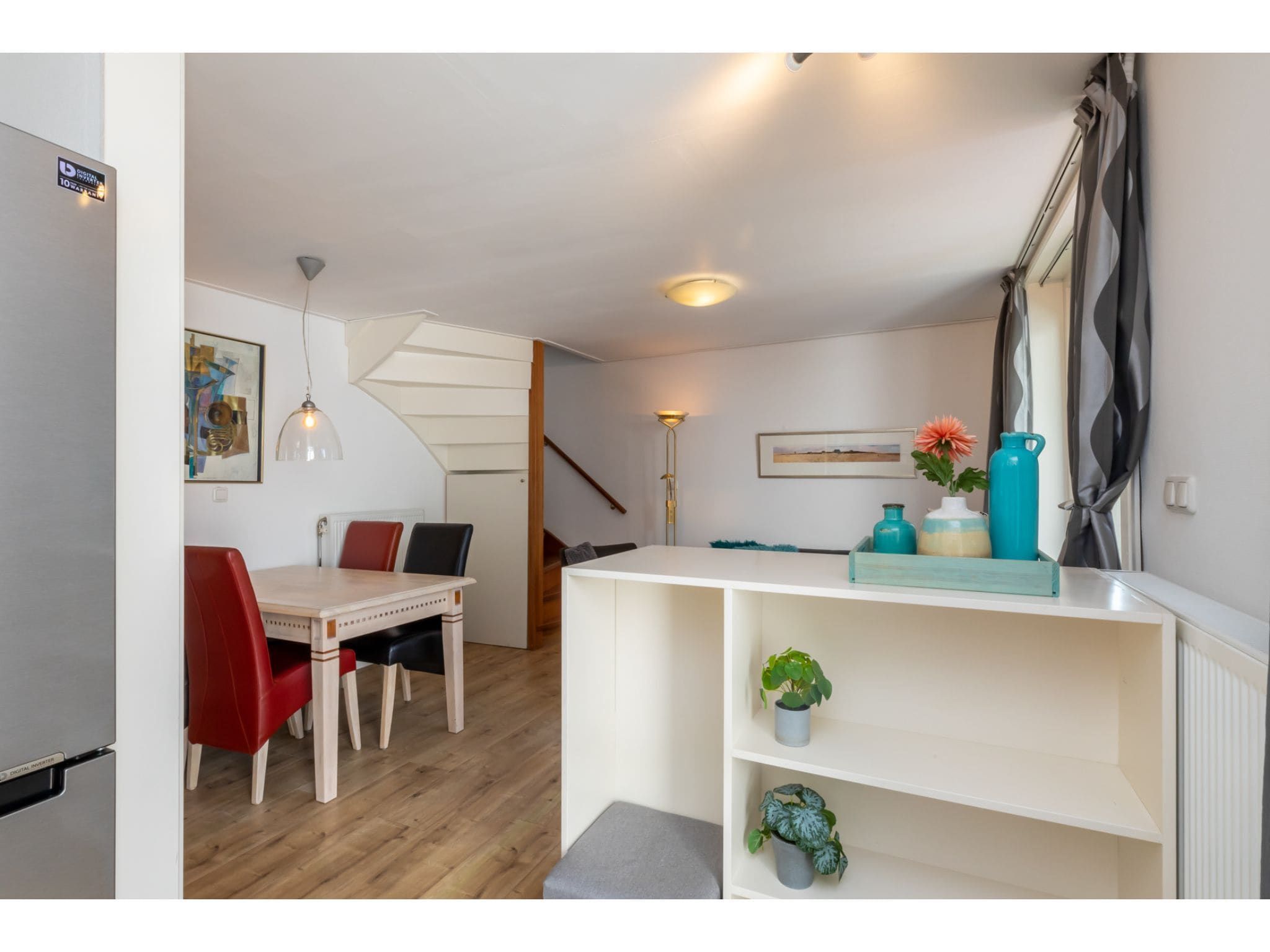 De woonkamer van Kanonweistraat 11a in Domburg