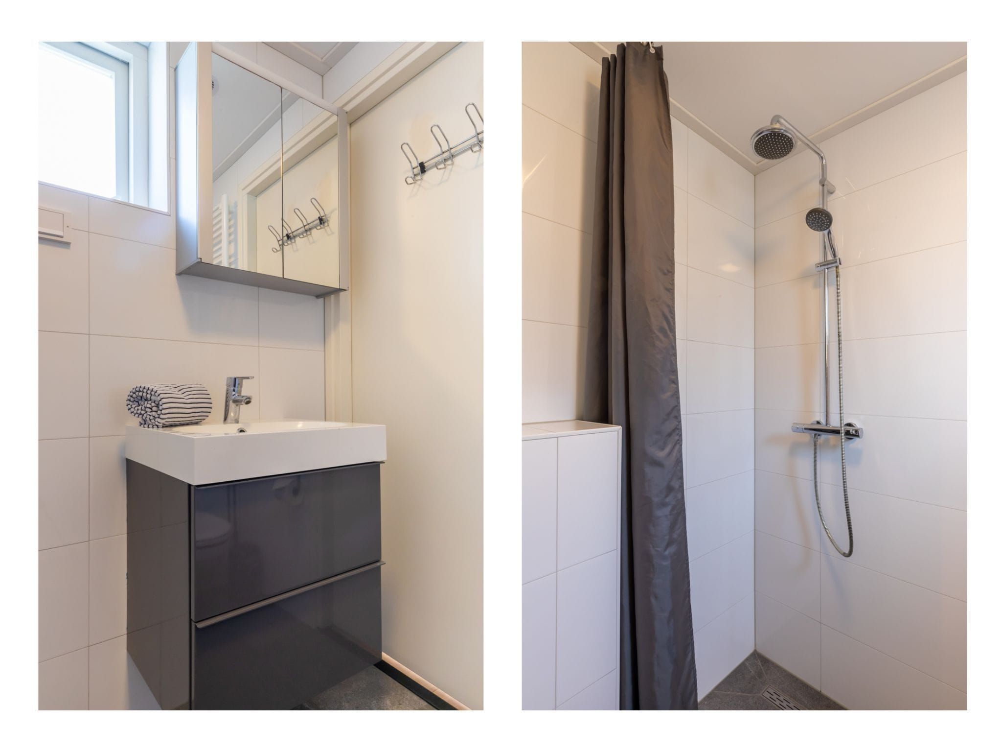 De badkamer van Kanonweistraat 11a in Domburg
