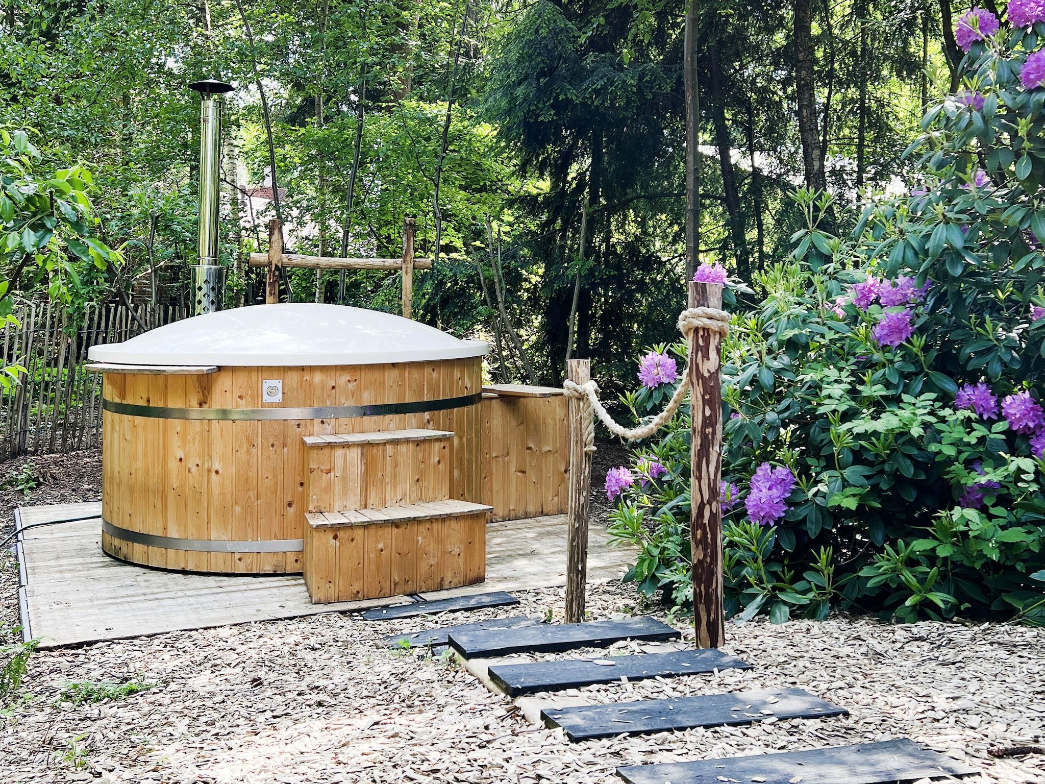 Wellness bij Dutch Cabin Houses C66 in Rheezerveen