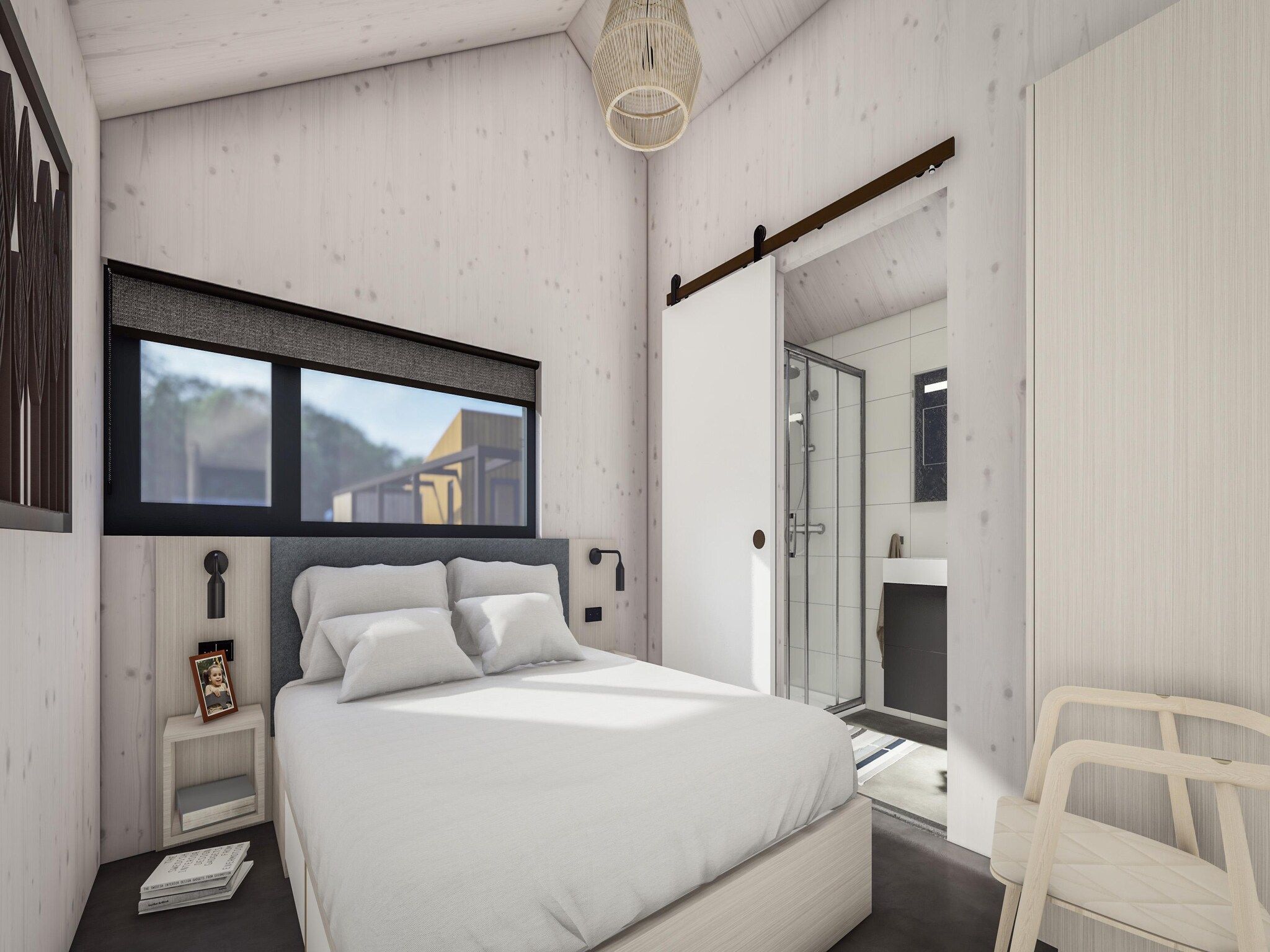Een slaapkamer van Vakantiepark Klein Vink 24 in Arcen