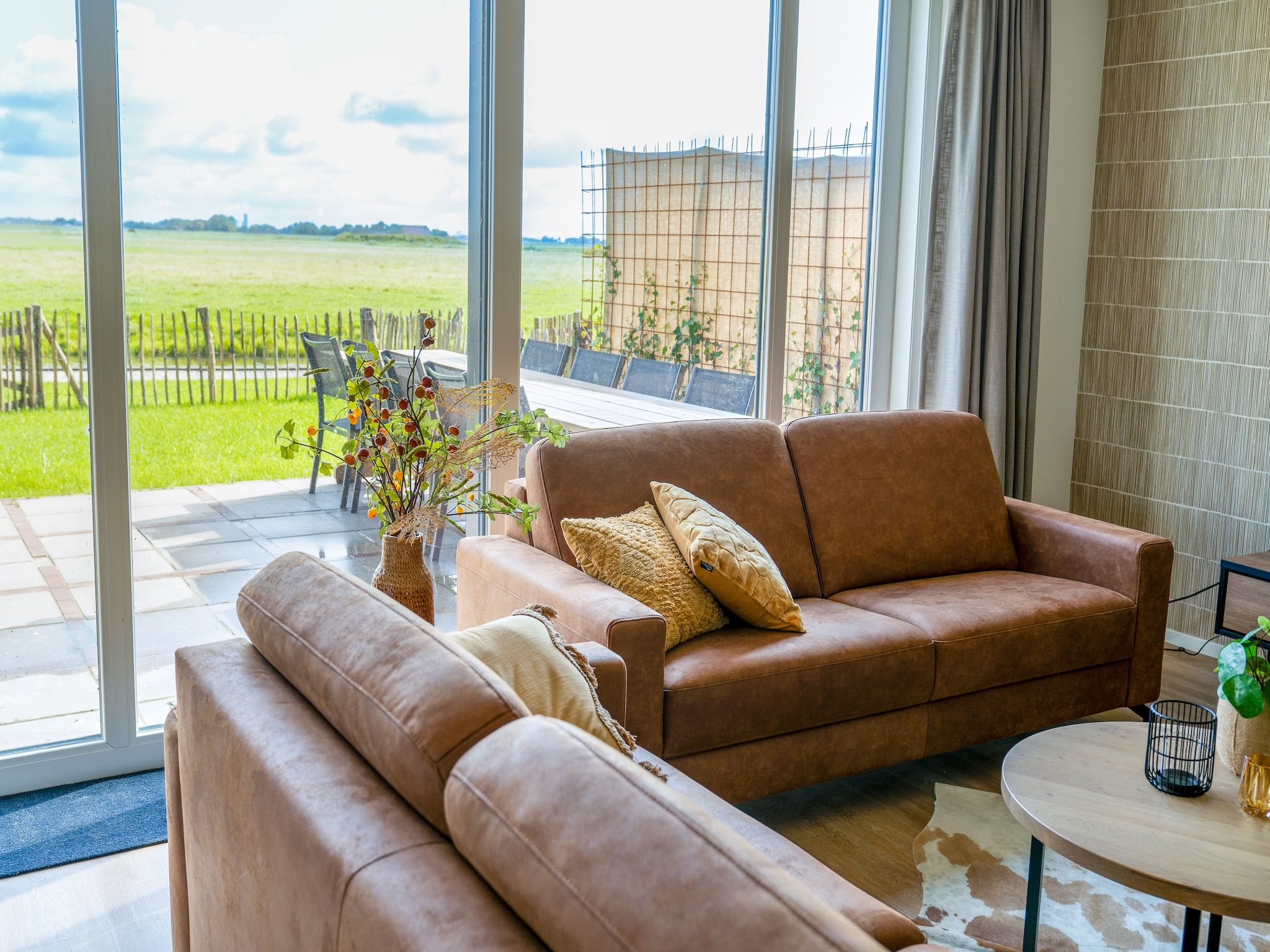 De woonkamer van Friese Villa in Leons in Leons