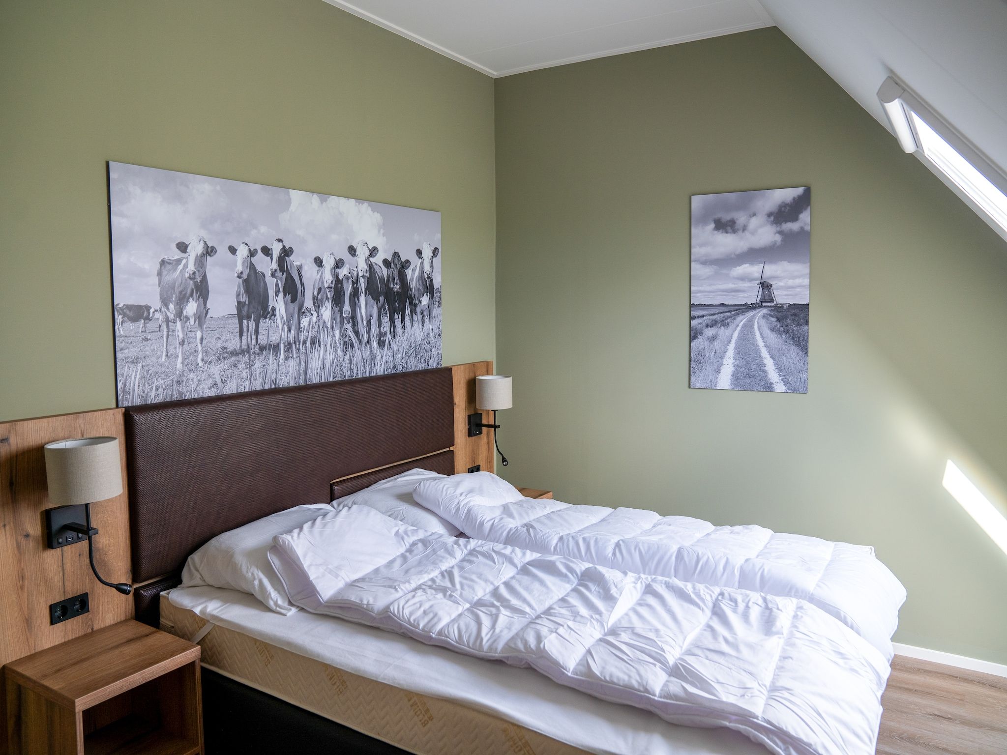 Een slaapkamer van Friese Villa in Leons in Leons