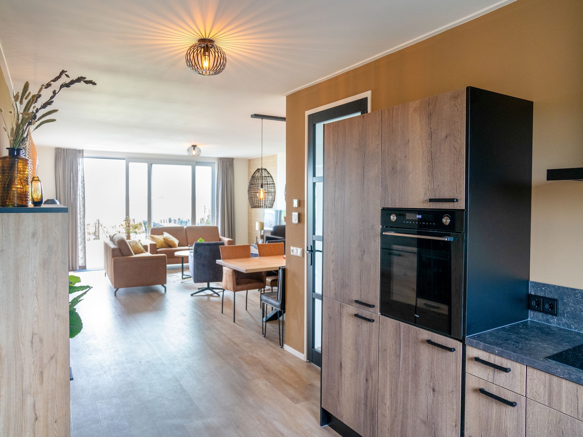 De woonkamer van Friese Villa in Leons in Leons