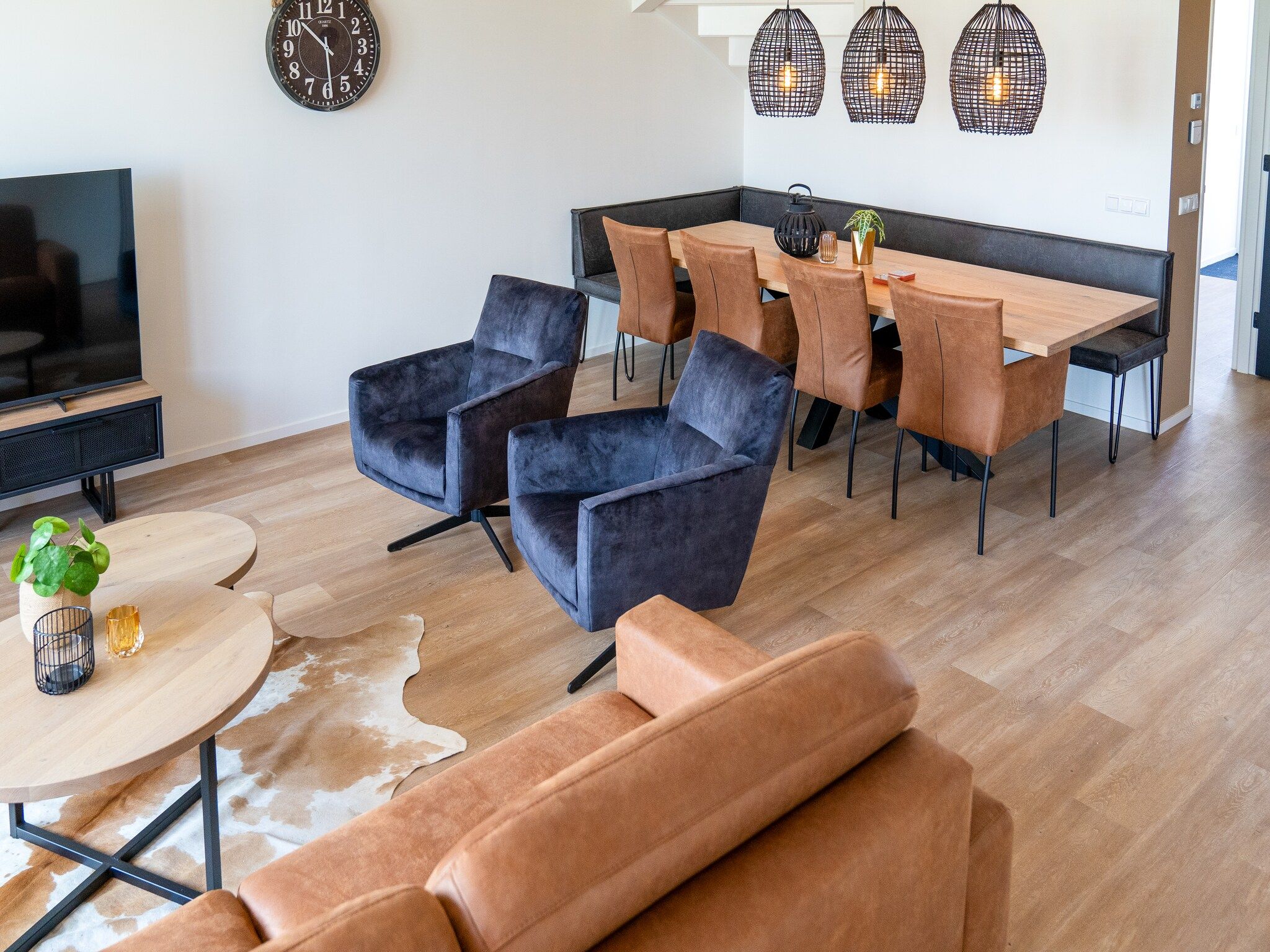 De woonkamer van Friese Villa in Leons in Leons