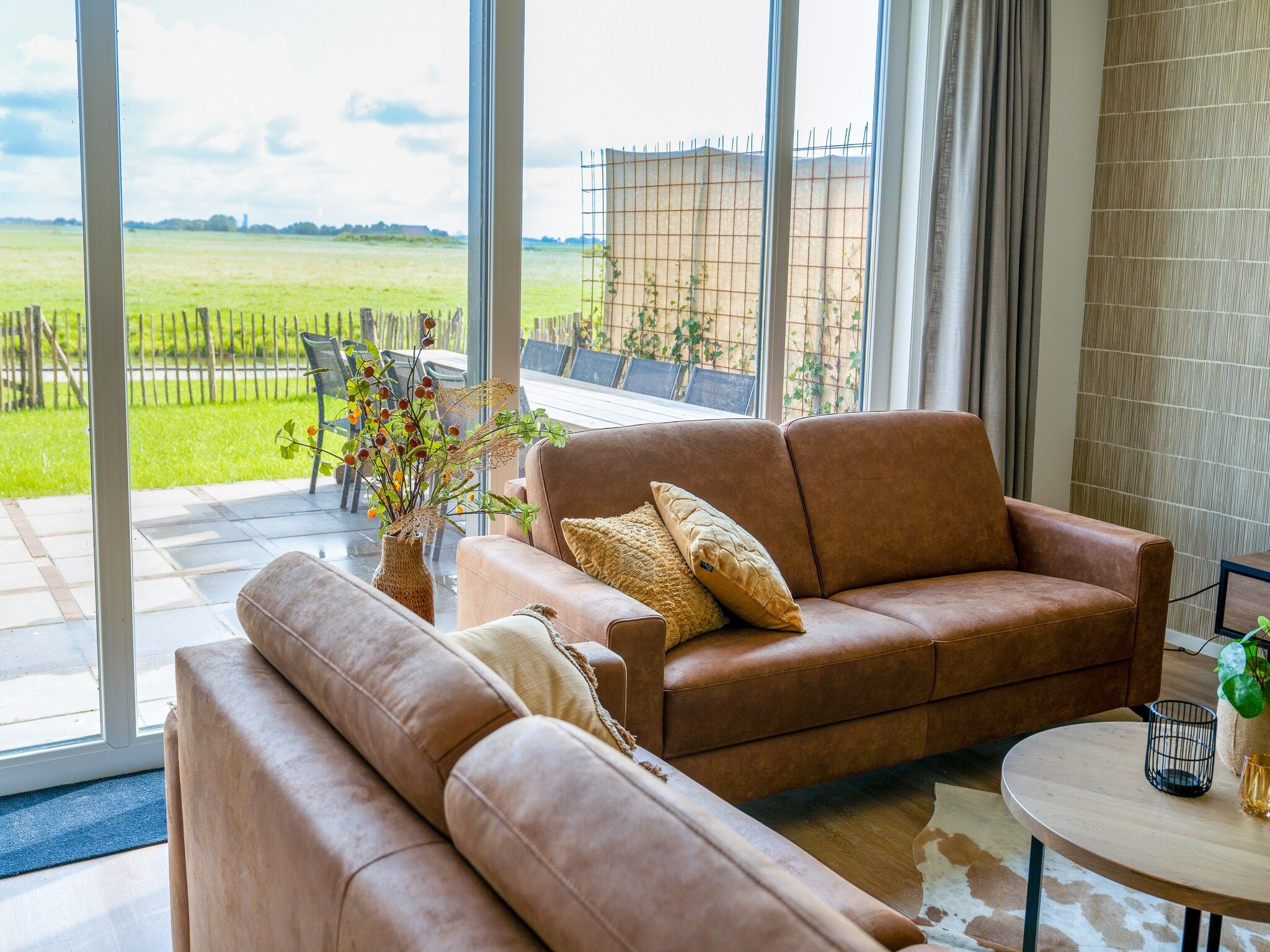 De woonkamer van Friese Villa in Leons in Leons