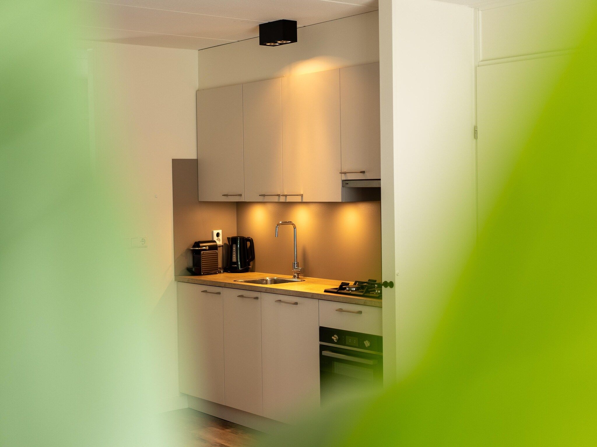 De keuken van Vakantiepark Hunzedal 19 in Borger
