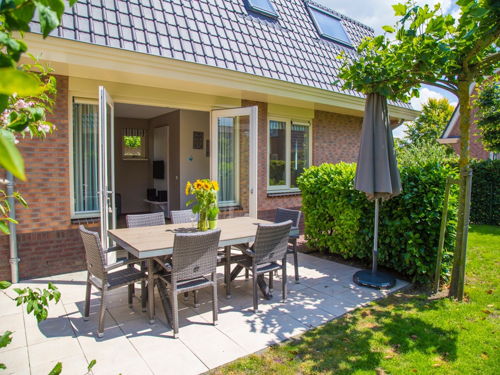 De buitenkant van Vakantiepark Duinrust 2 in Noordwijk aan zee
