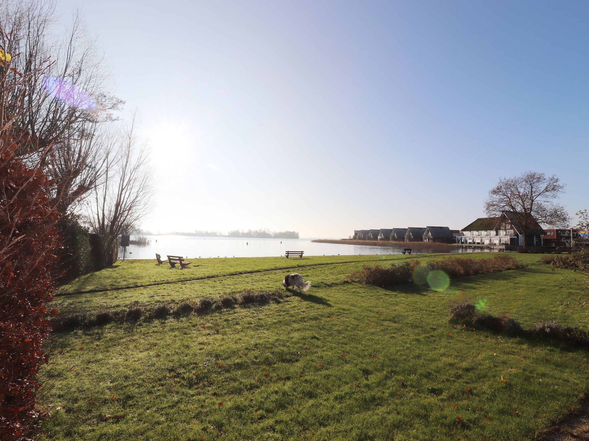 Het uitzicht vanaf Appartement aan het meer in Heeg in Heeg