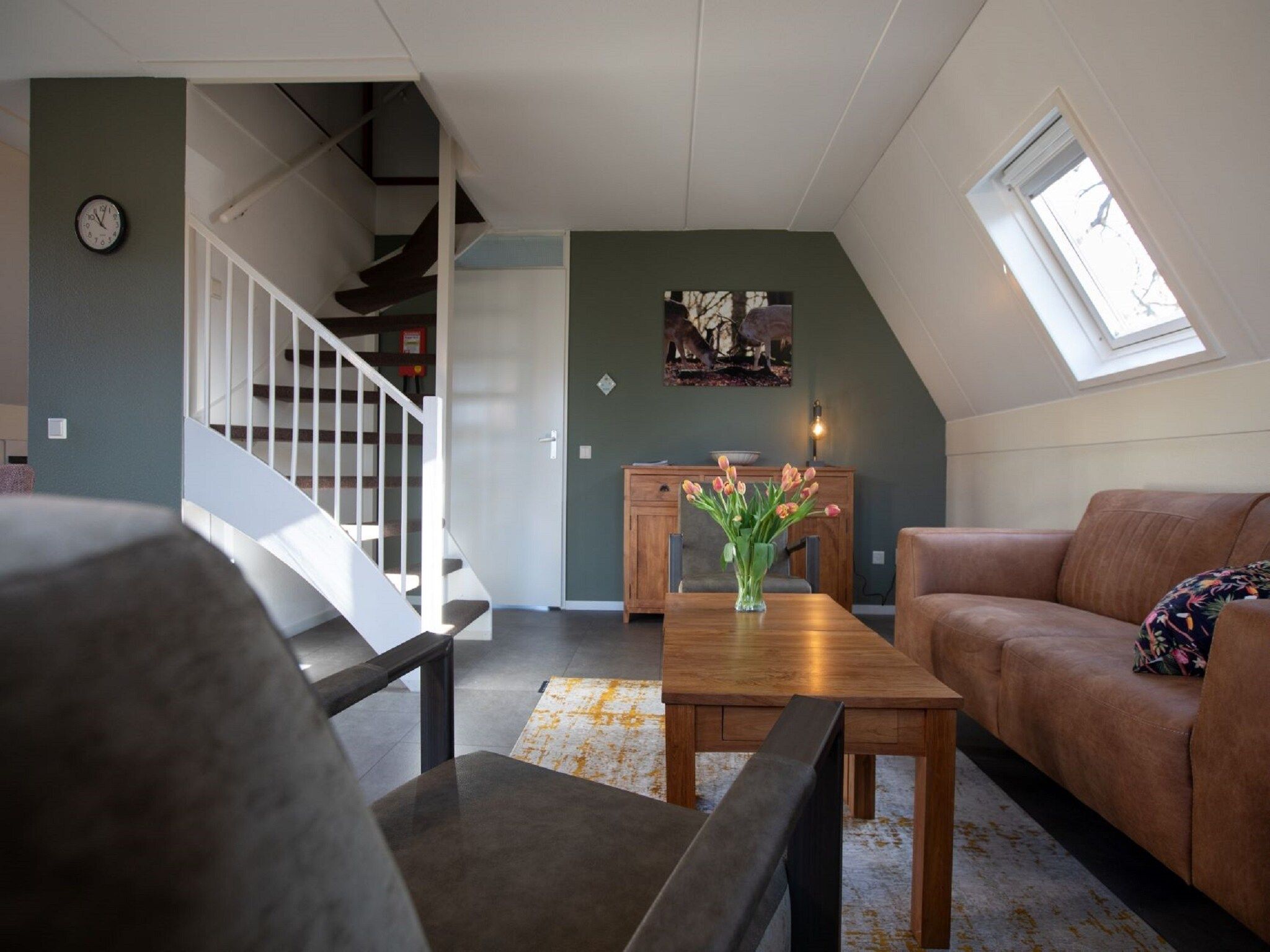 De woonkamer van Vakantie bij Meeussen - Molendal 3 in Plasmolen