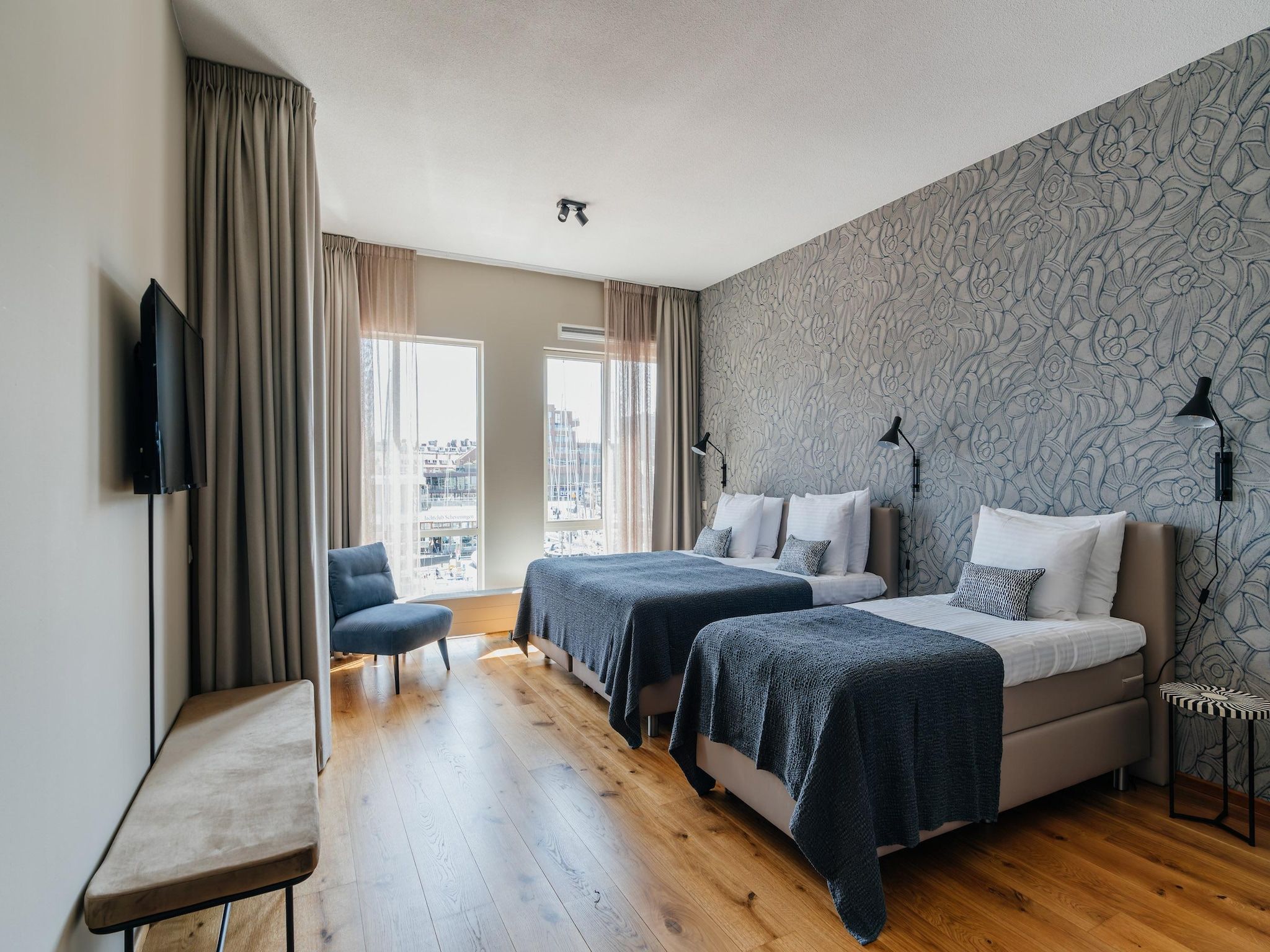 Een slaapkamer van Scheveningen Harbour 18B in Scheveningen