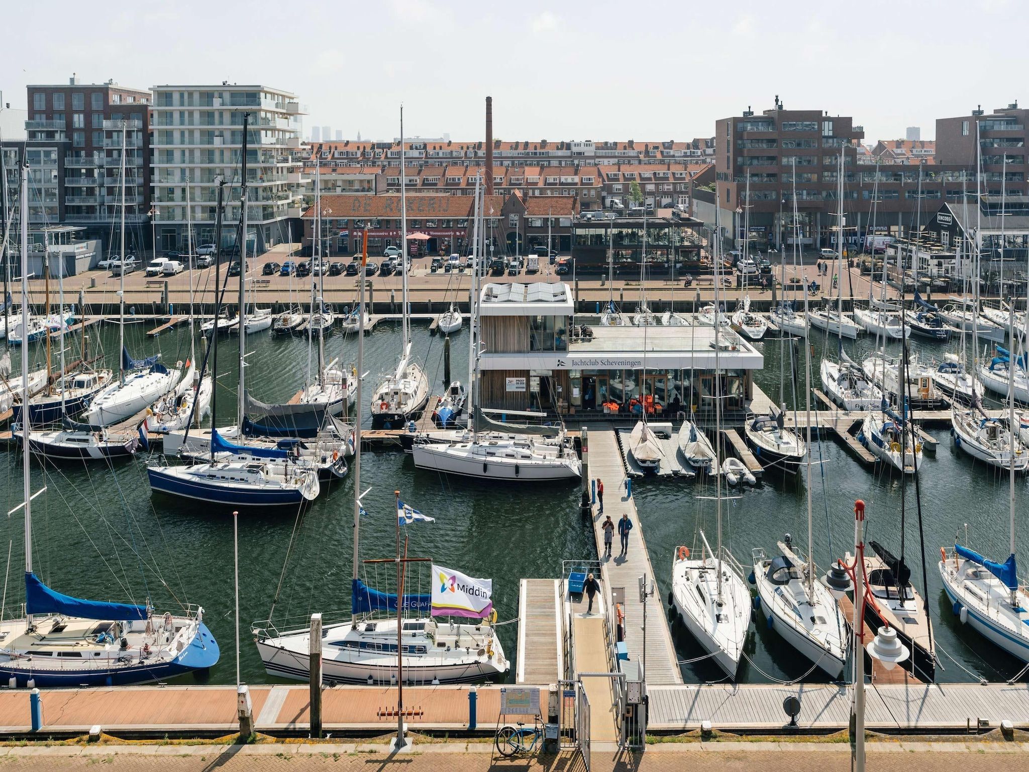 Het uitzicht vanaf Scheveningen Harbour 40B in Den Haag