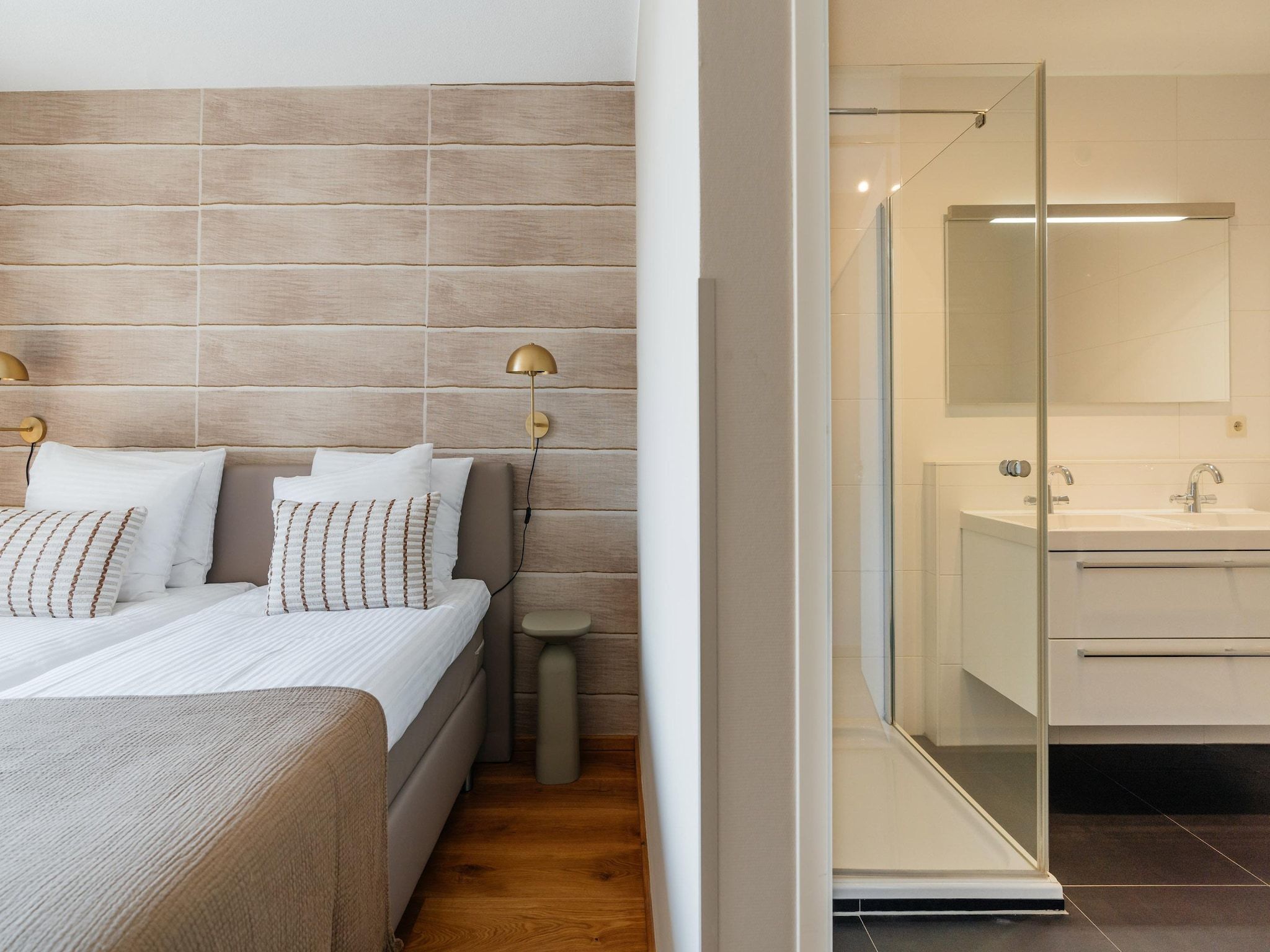 Een slaapkamer van Scheveningen Harbour 40B in Den Haag