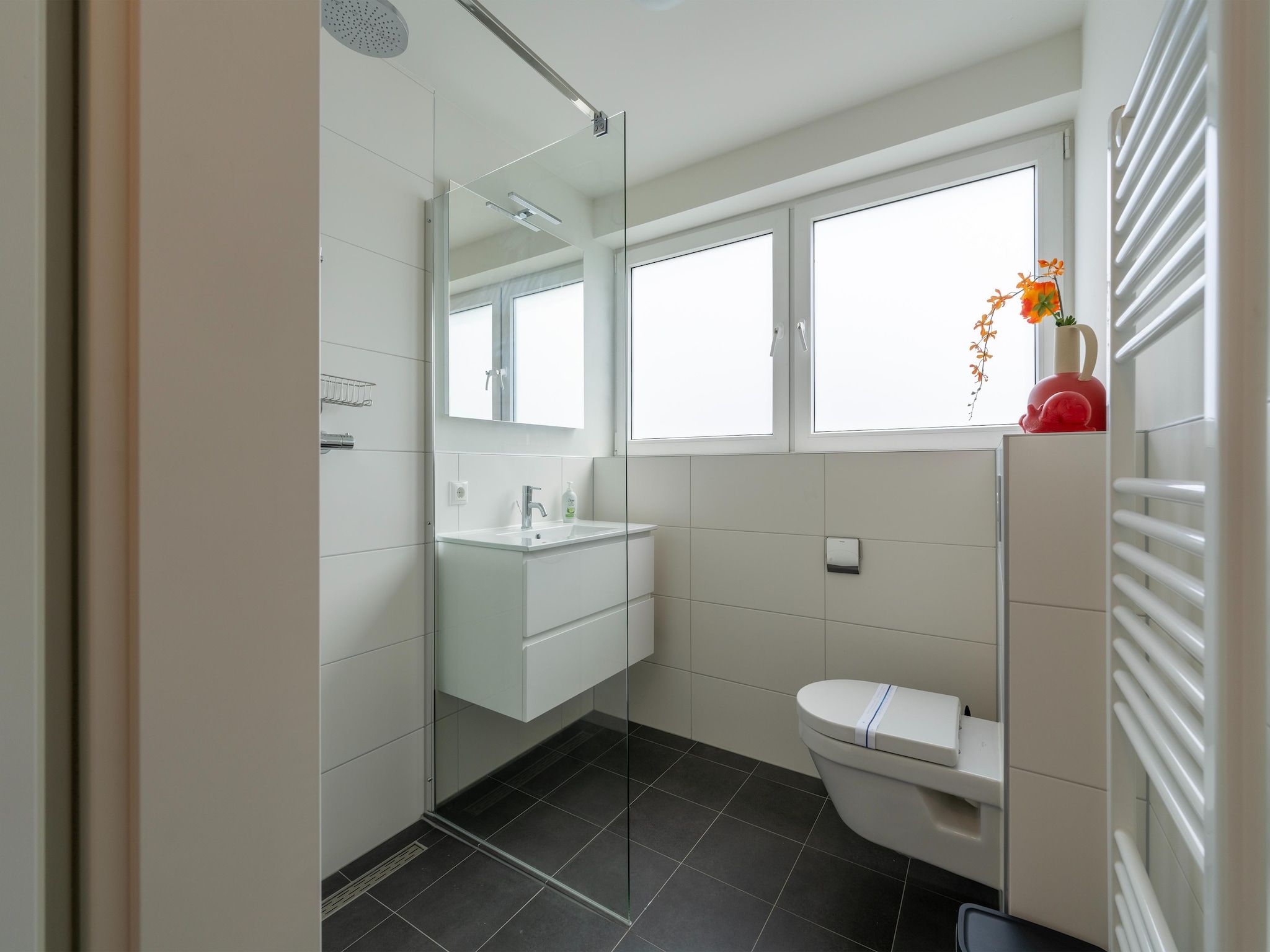 De badkamer van Kuifduiker 3 in Simonshaven