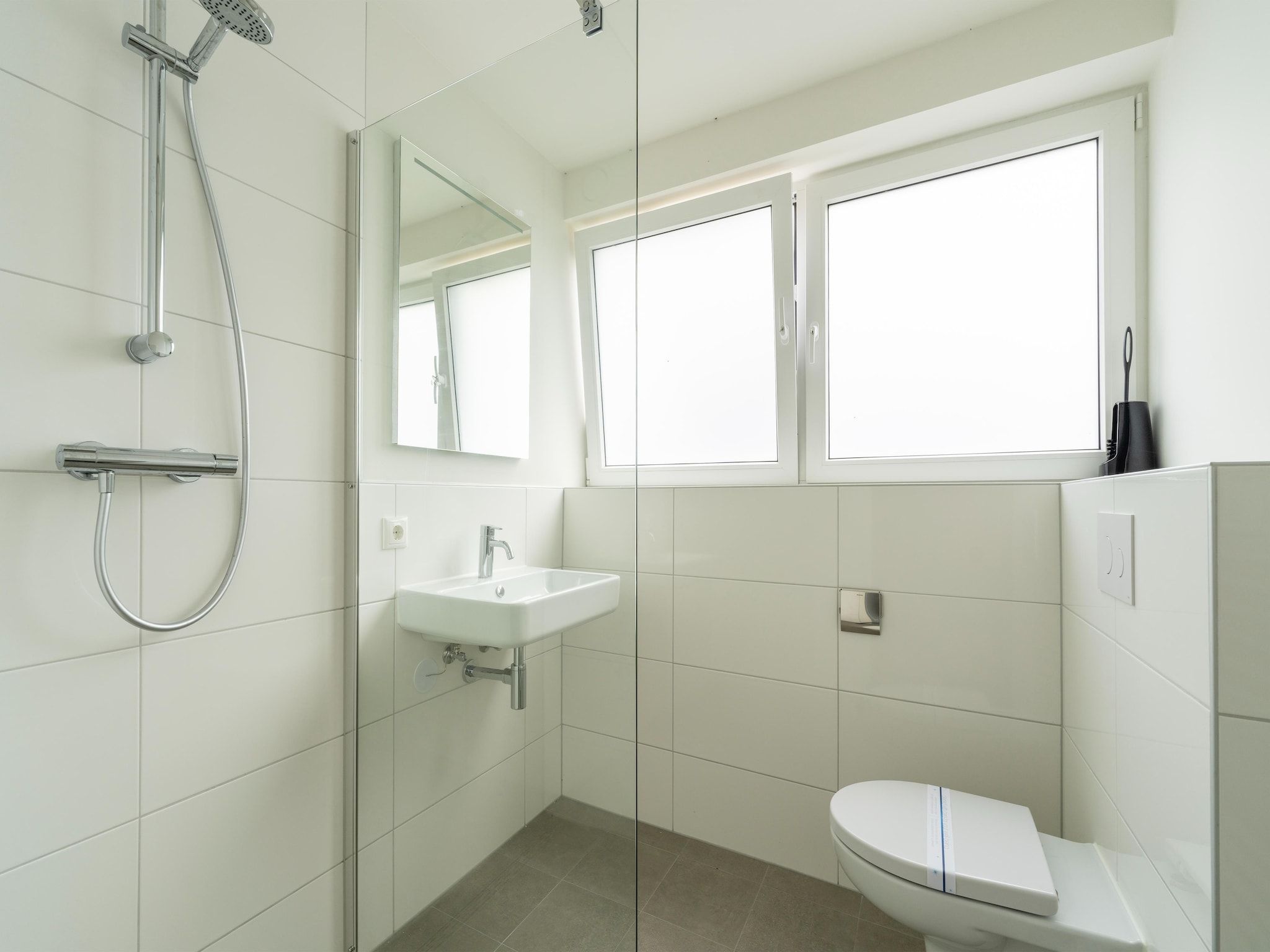 De badkamer van Kuifduiker 3 in Simonshaven
