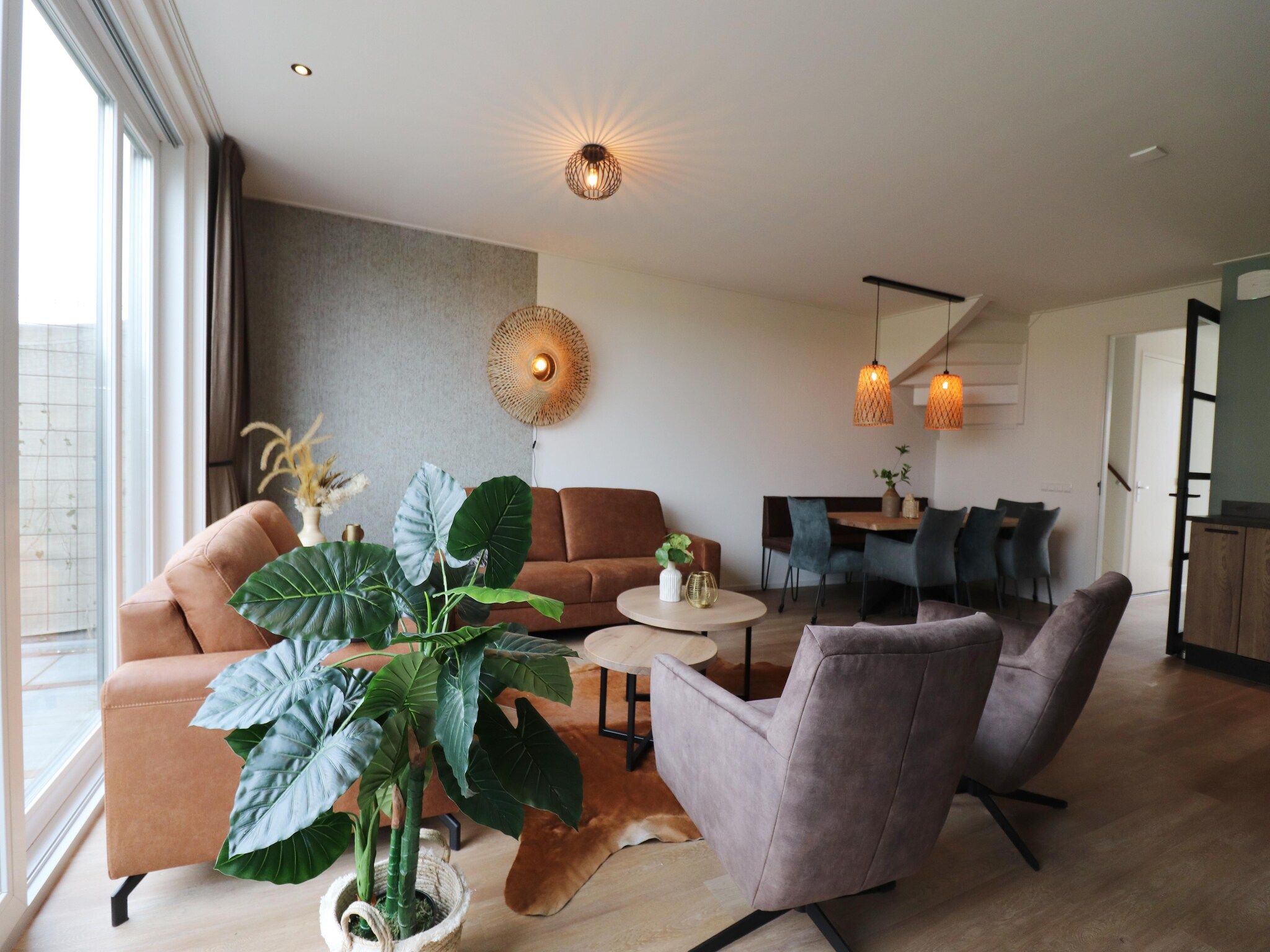De woonkamer van Friese villa in Leons in Leons