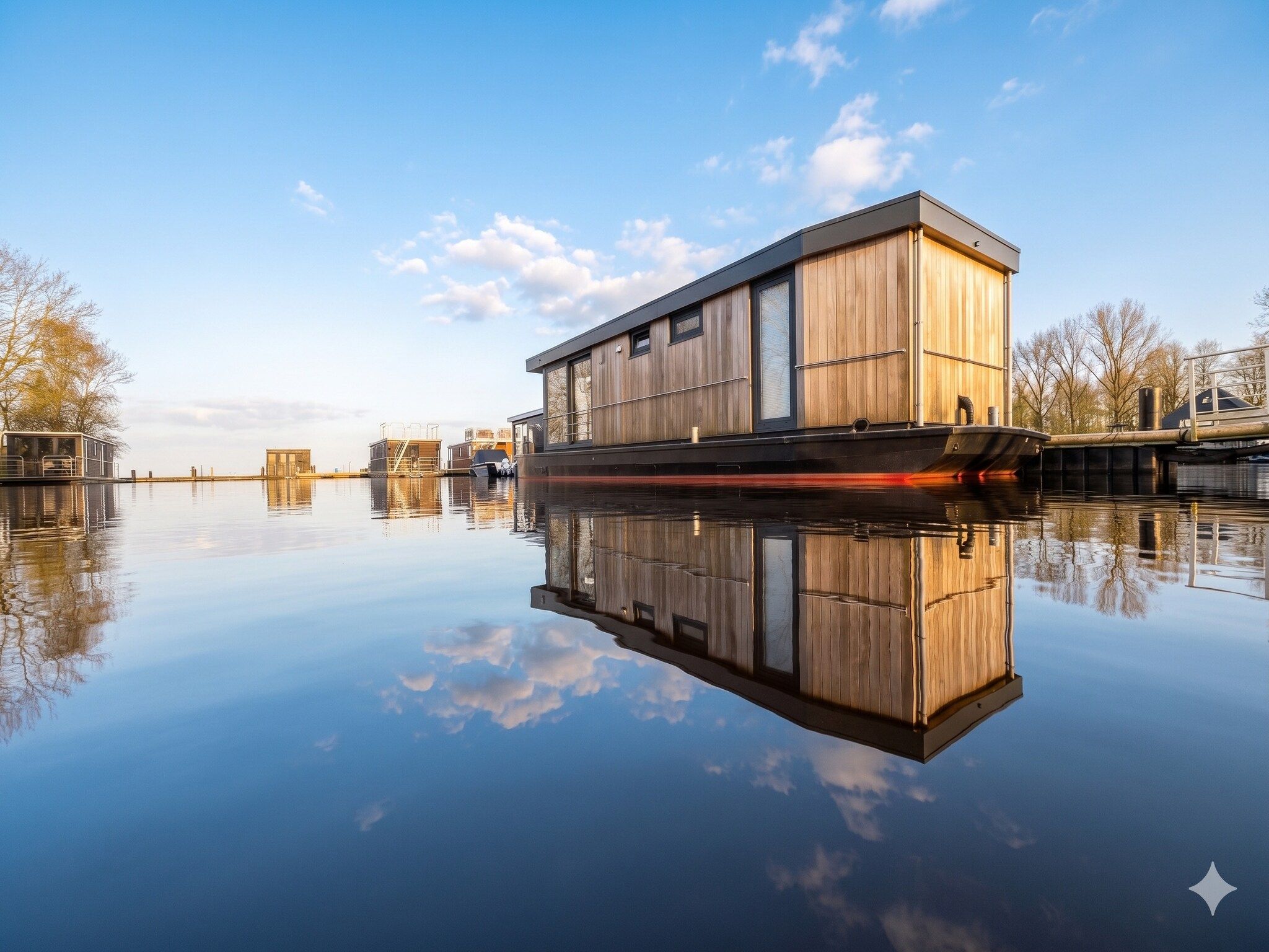 De buitenkant van Houseboat - Paviljoenwei 4  Sneek Offingawier 'Boatique Sneek' in Offingawier