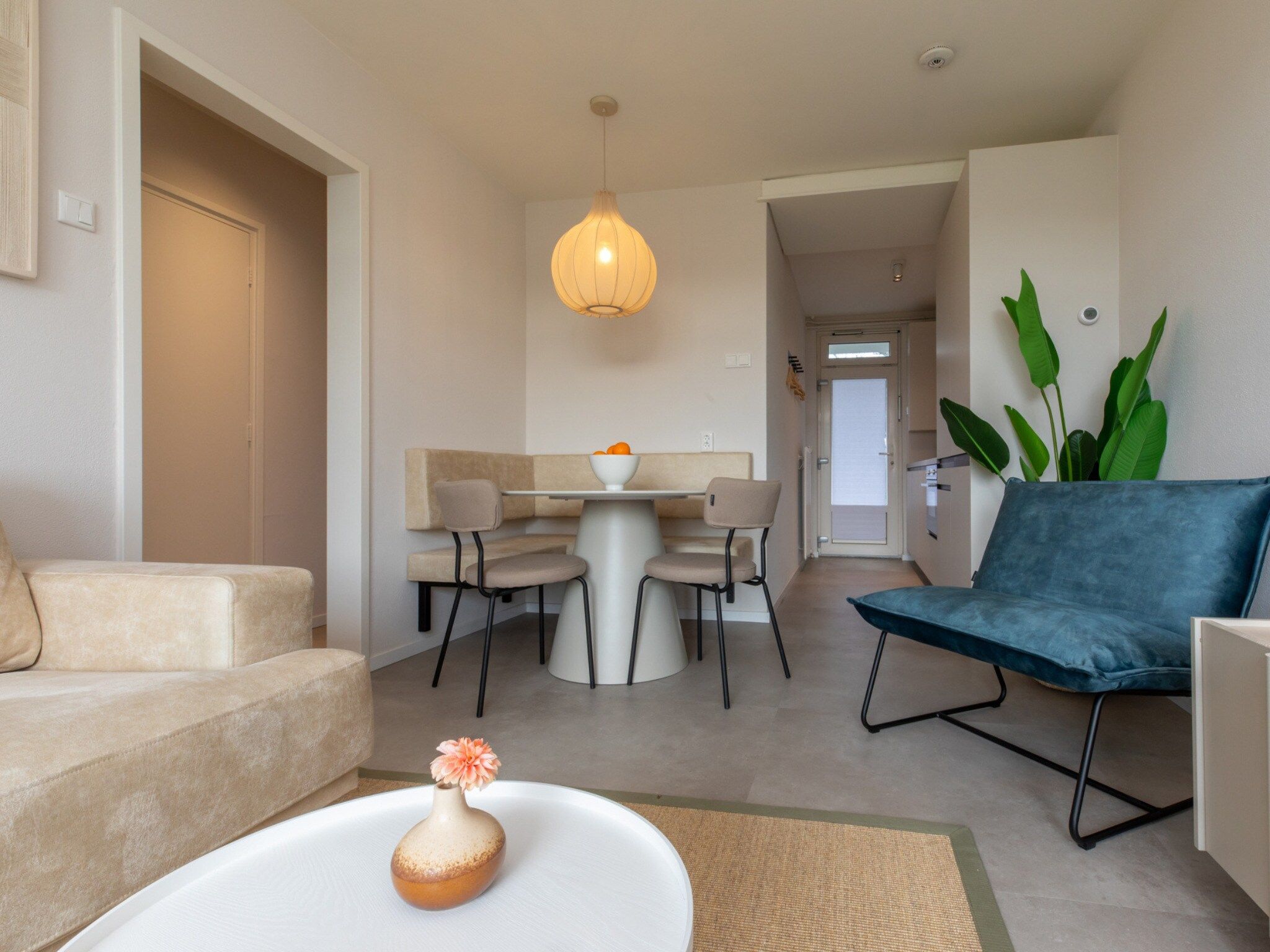 De woonkamer van Zoutelande 'Kurhaus appartement nr 1 in Zoutelande
