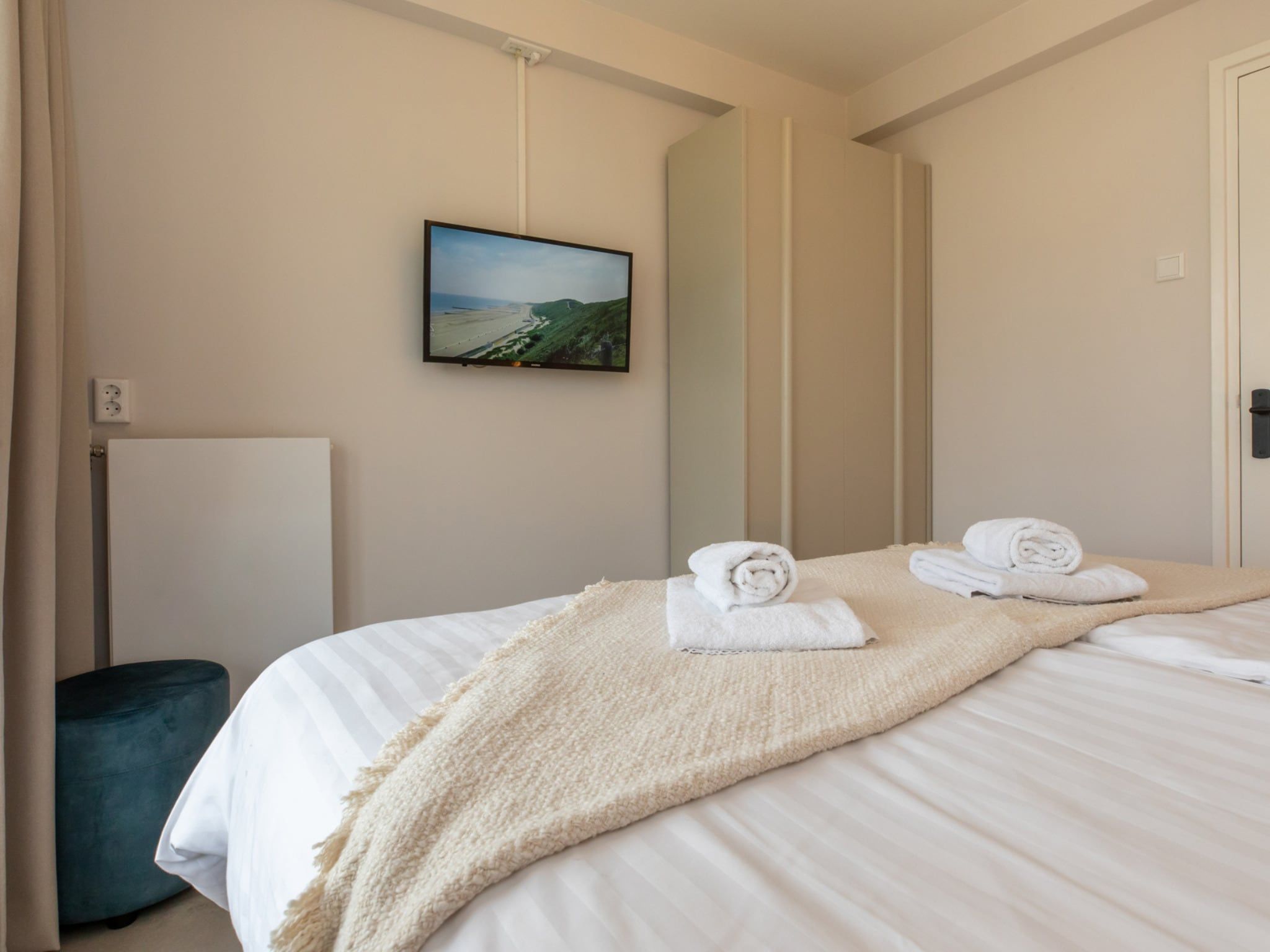 Een slaapkamer van Zoutelande 'Kurhaus appartement nr 1 in Zoutelande