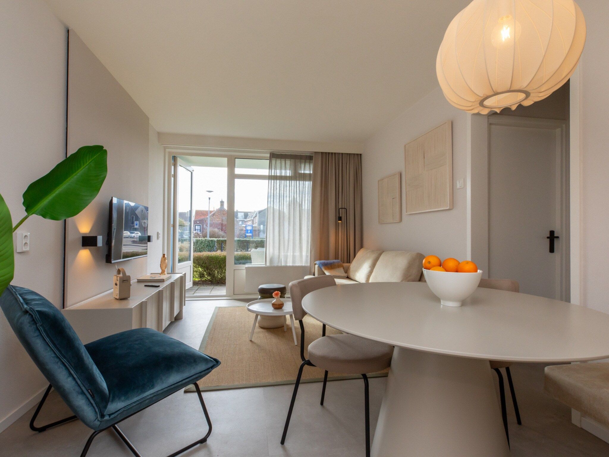 De eetkamer van Zoutelande 'Kurhaus appartement nr 1 in Zoutelande