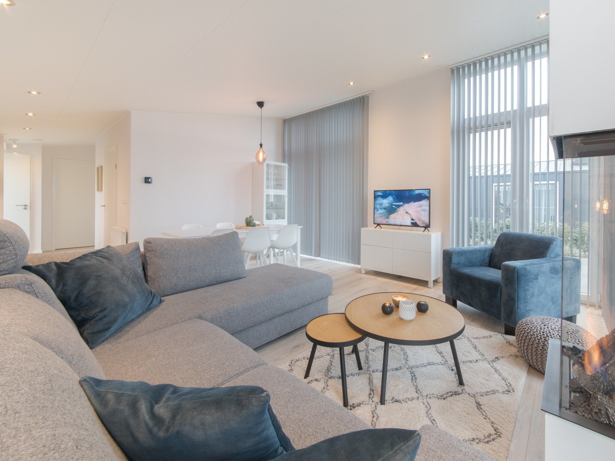 De woonkamer van Water Resort Oosterschelde 45 in Wemeldinge