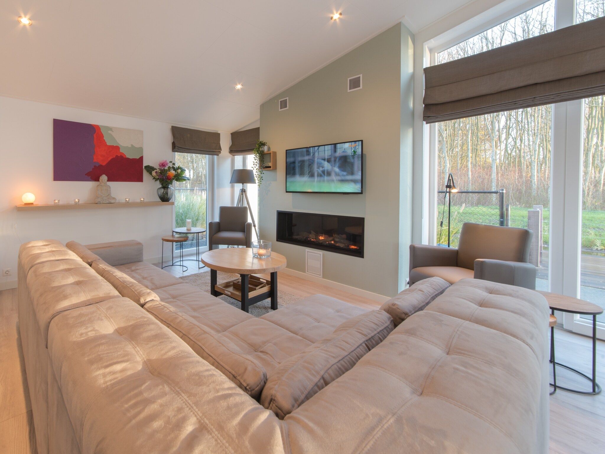 De woonkamer van Water Resort Oosterschelde 109 in Wemeldinge