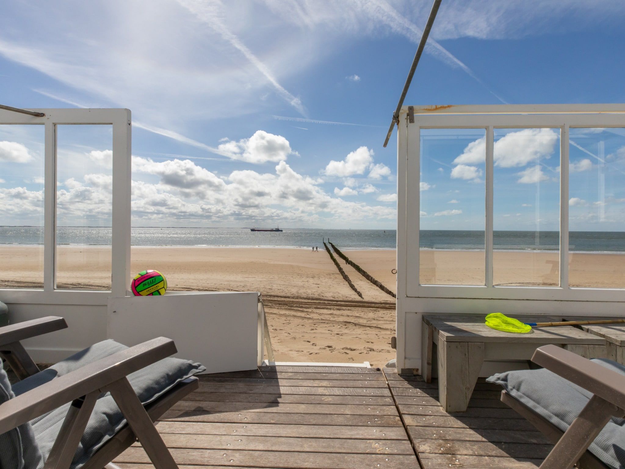 Het uitzicht vanaf Strand Dishoek 345/346 in Dishoek