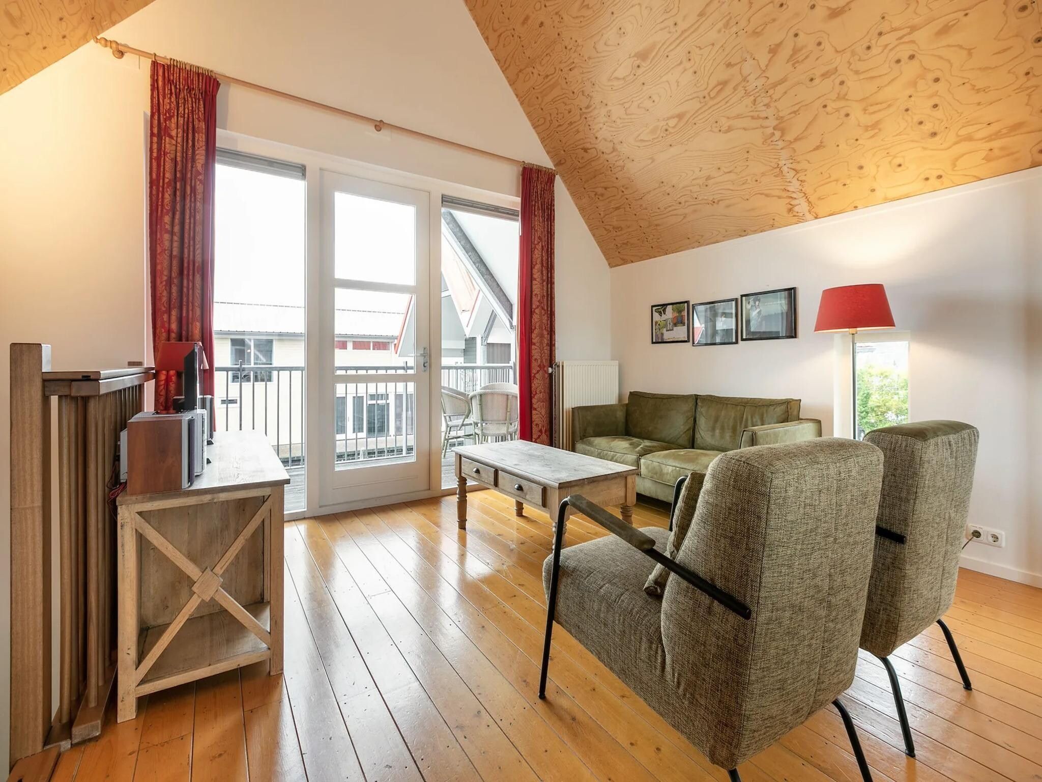 De woonkamer van Havenresort Terherne 3 in Terherne