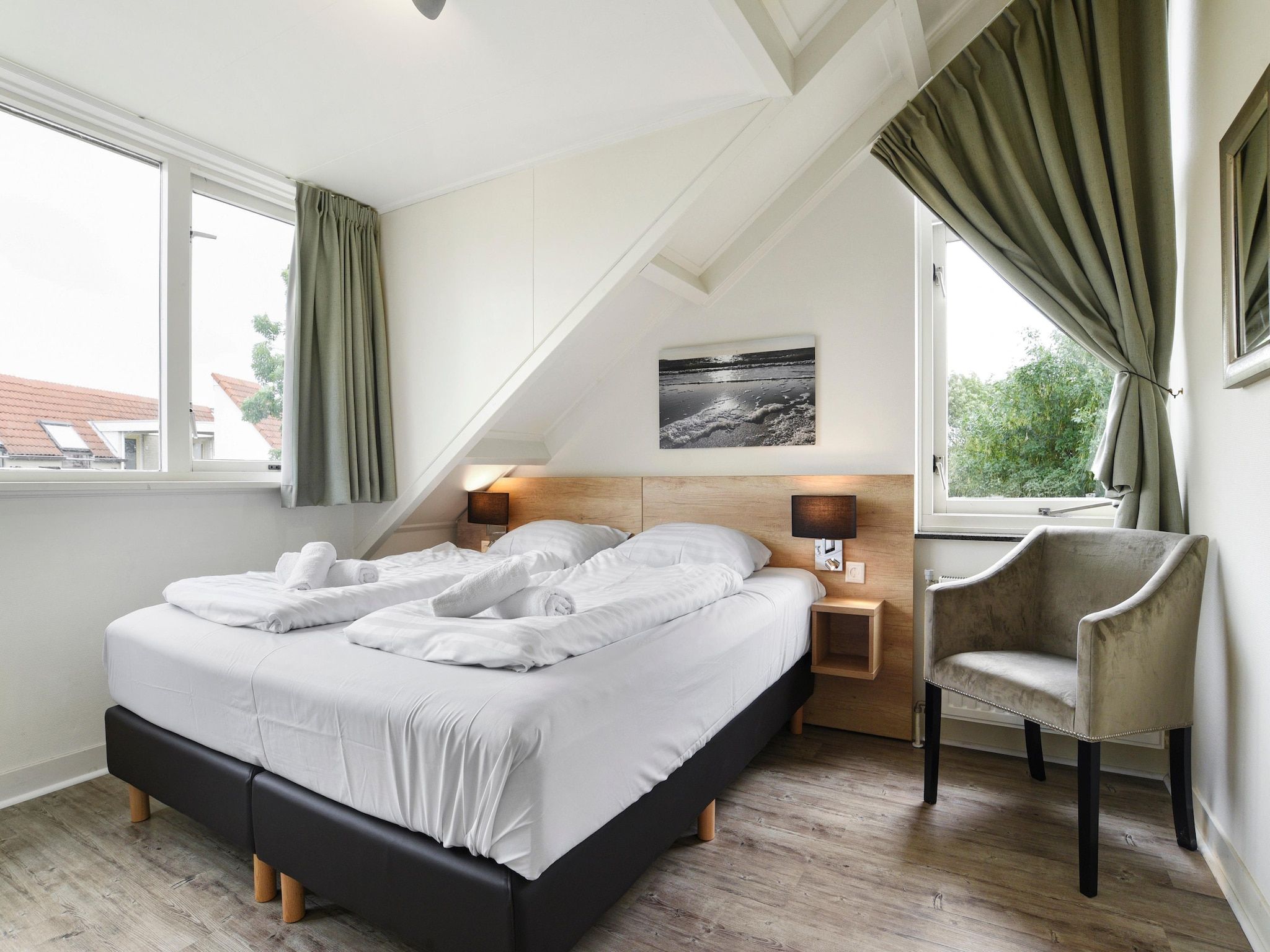 Een slaapkamer van Parc Port Greve 6 in Brouwershaven