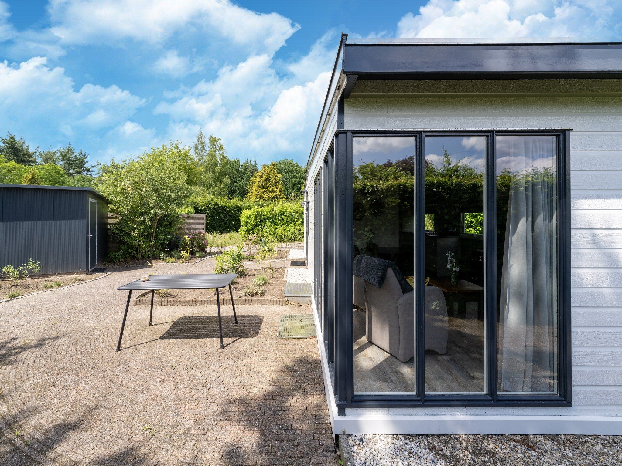 De buitenkant van Huisje 60 Stegeren in Stegeren