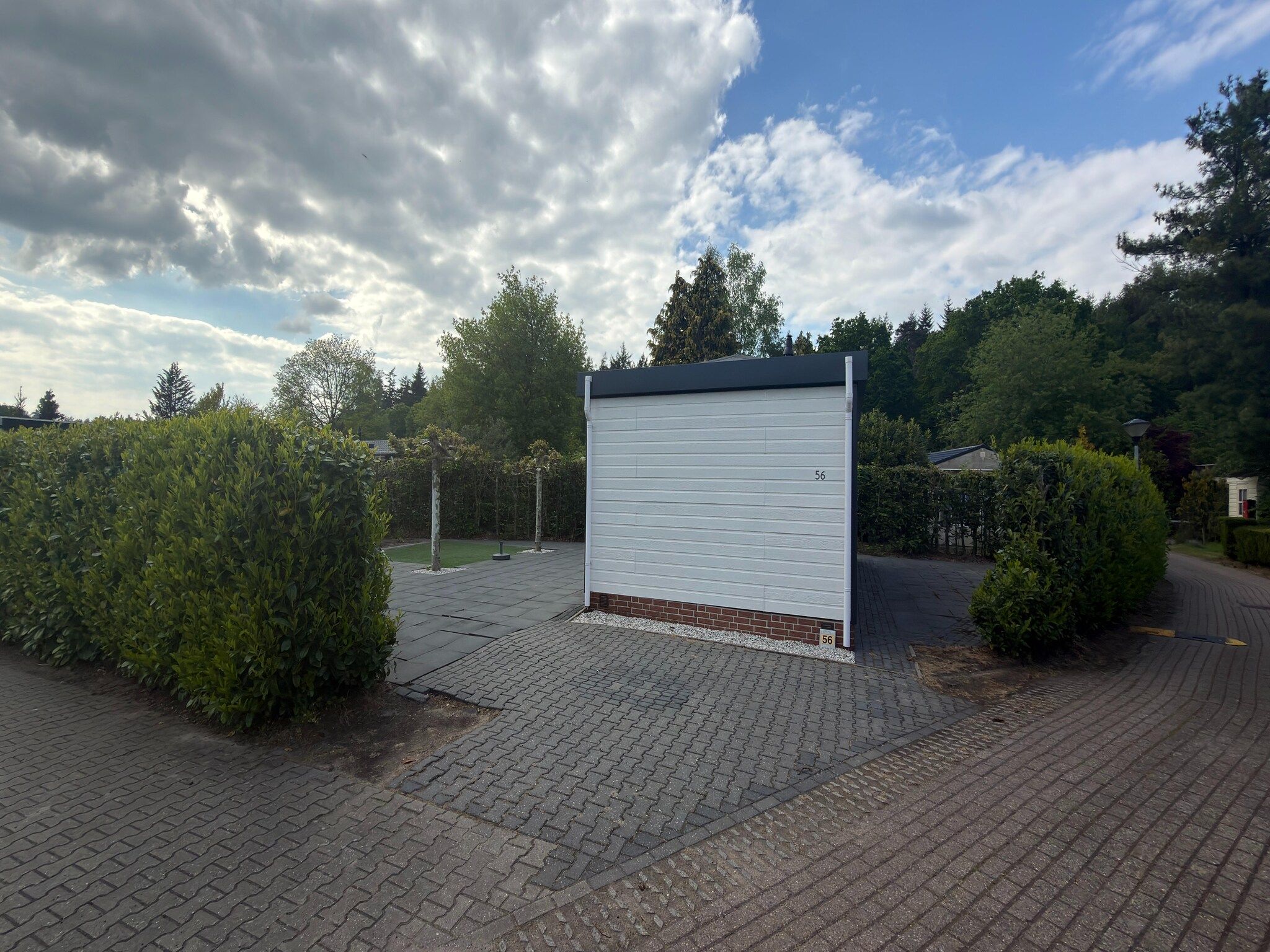 De buitenkant van Chalet stegeren in Stegeren