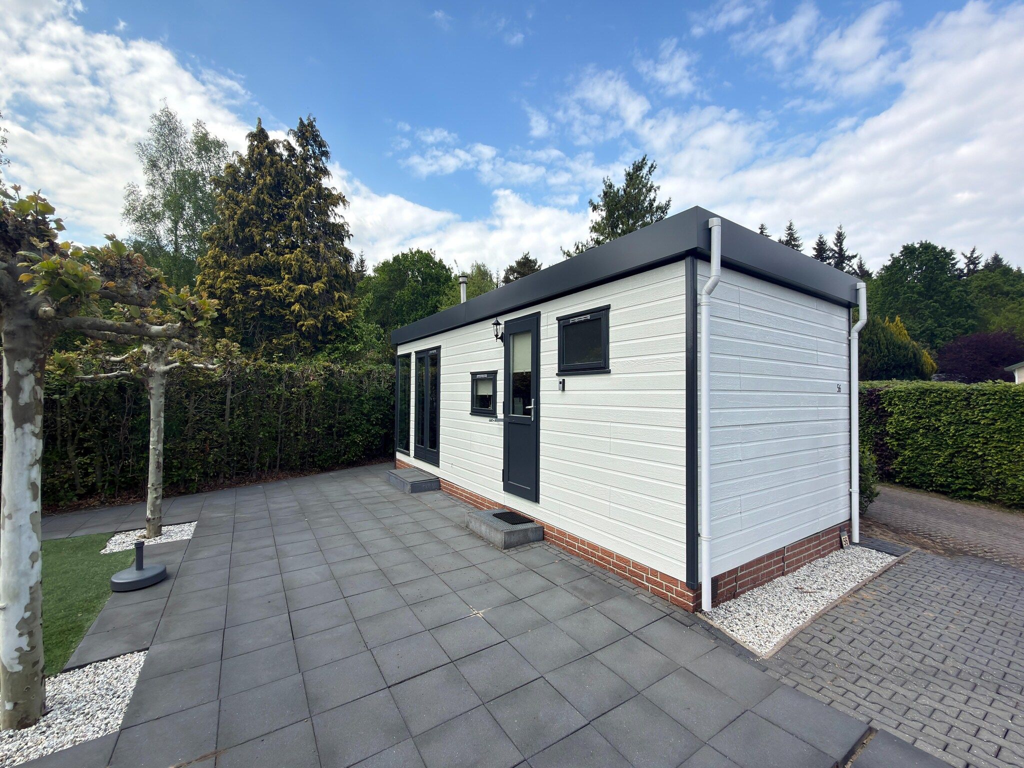 De buitenkant van Chalet stegeren in Stegeren