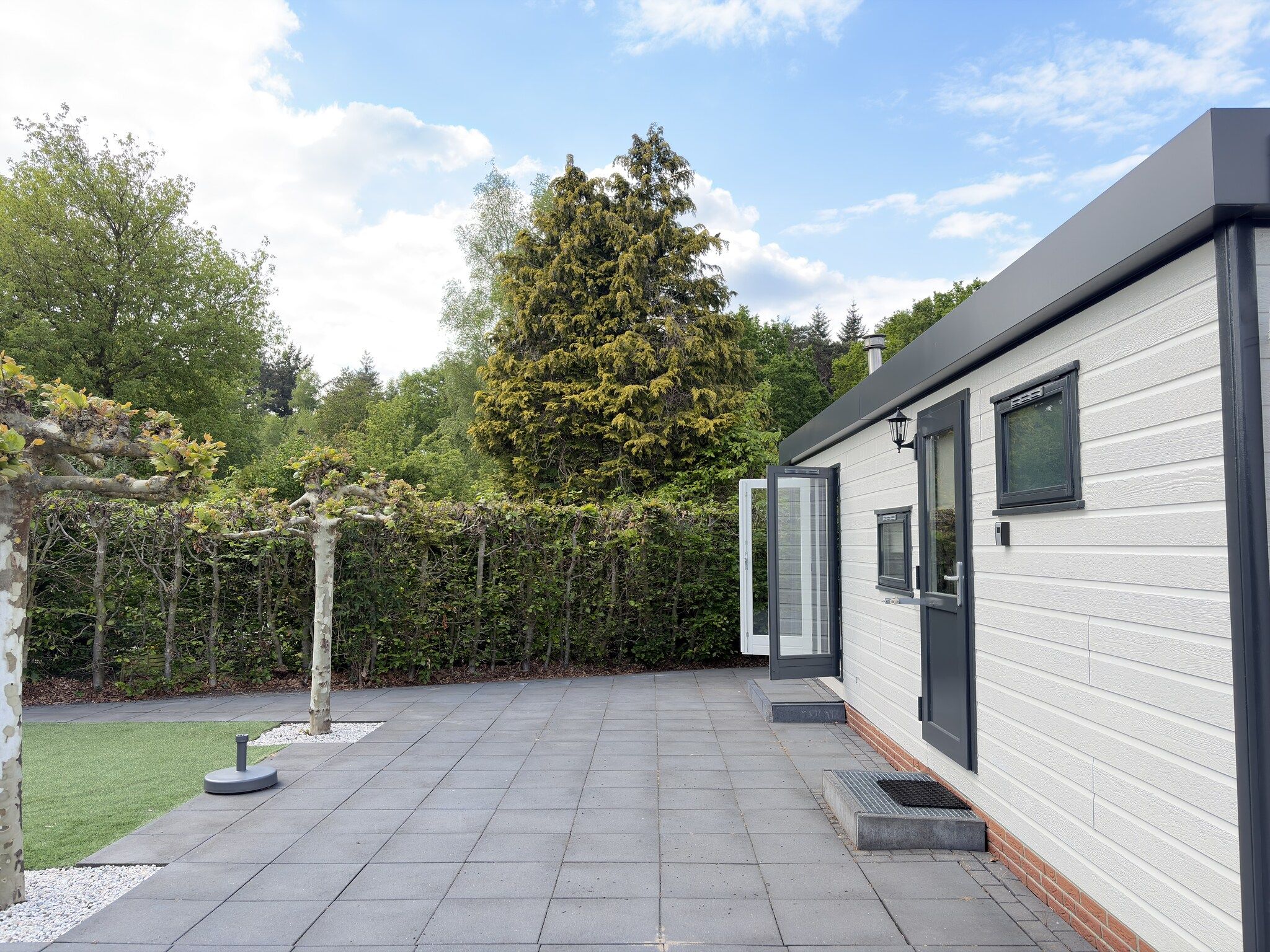 De buitenkant van Chalet stegeren in Stegeren