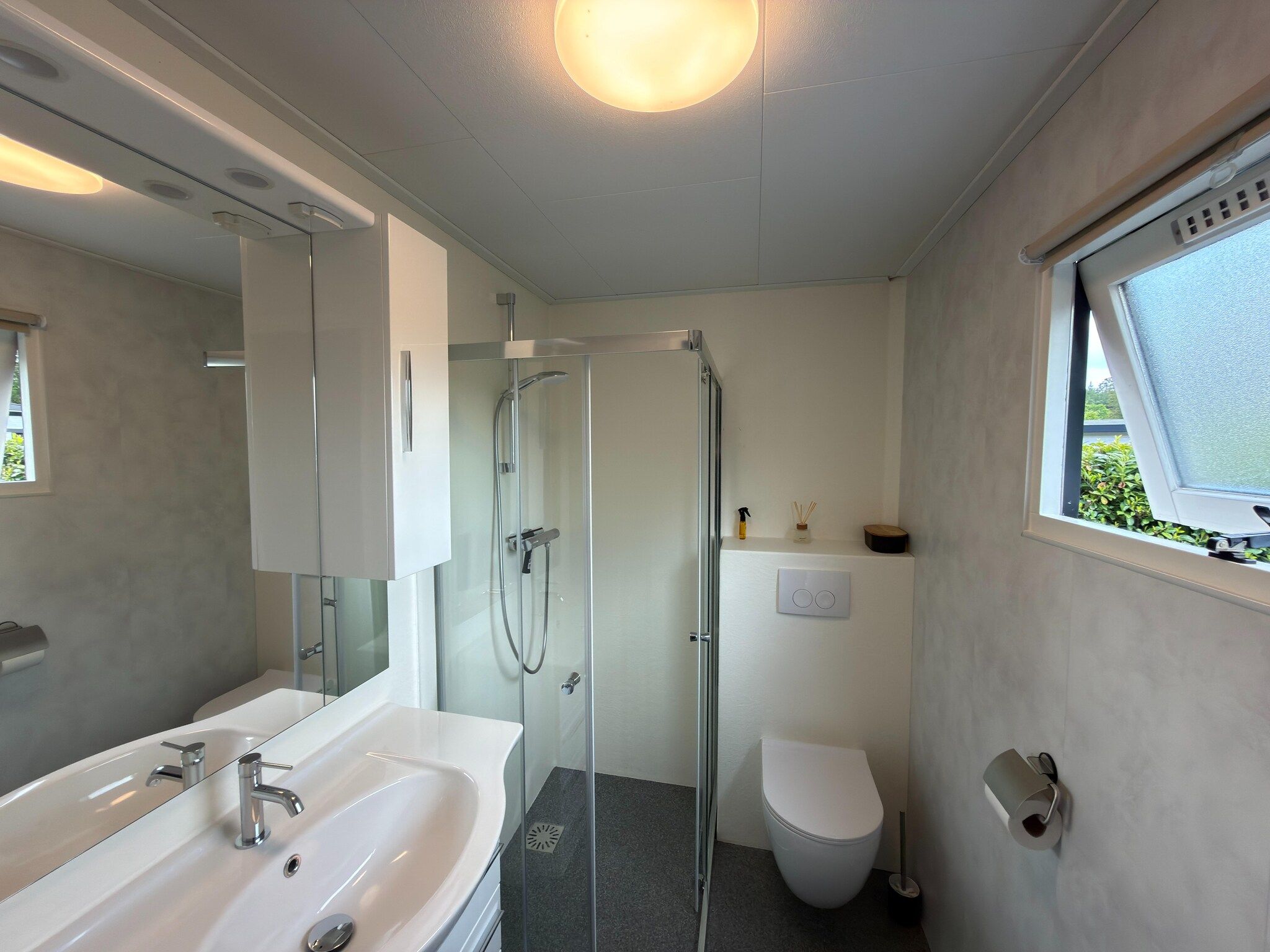 De badkamer van Chalet stegeren in Stegeren