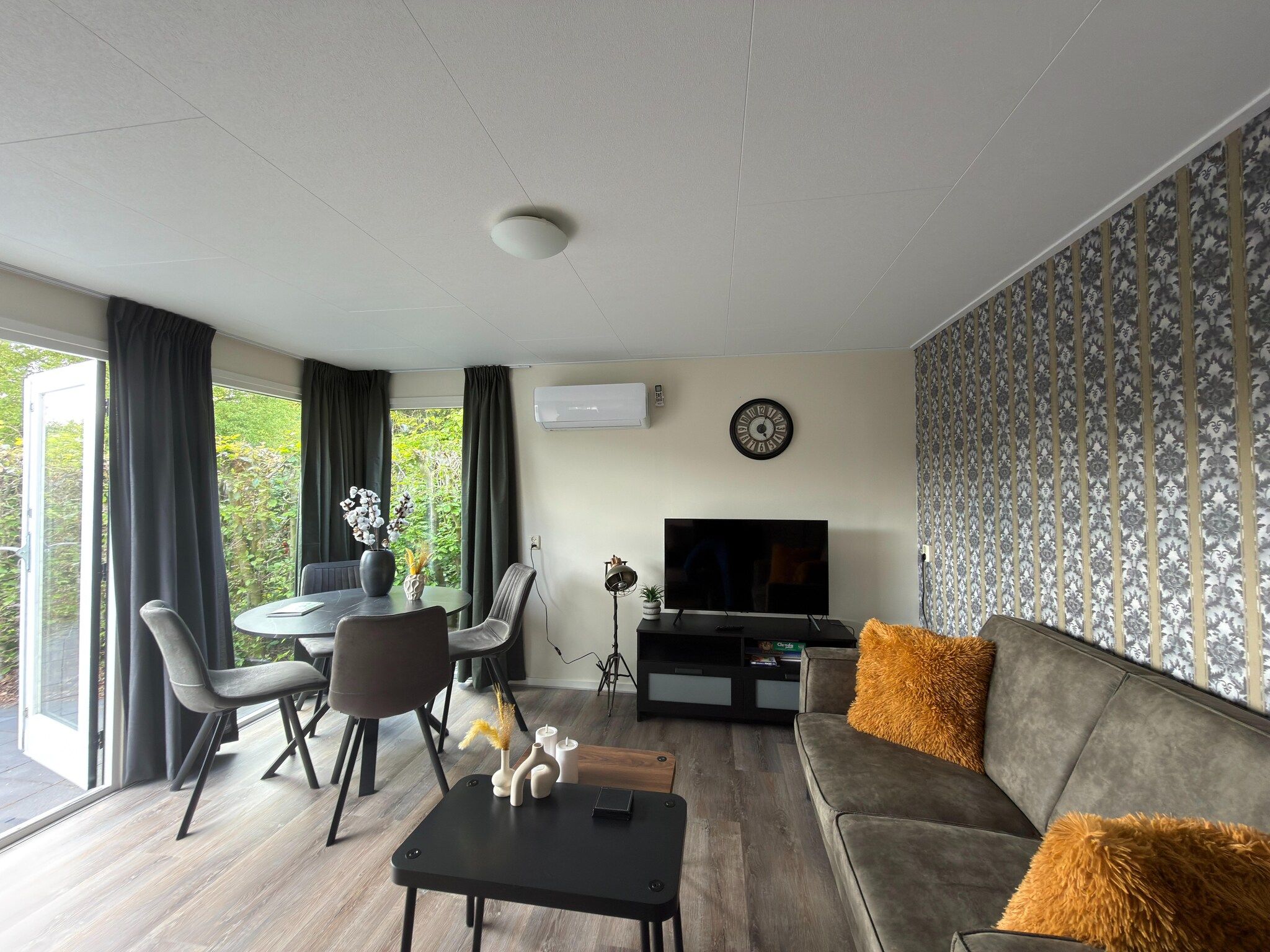 De woonkamer van Chalet stegeren in Stegeren