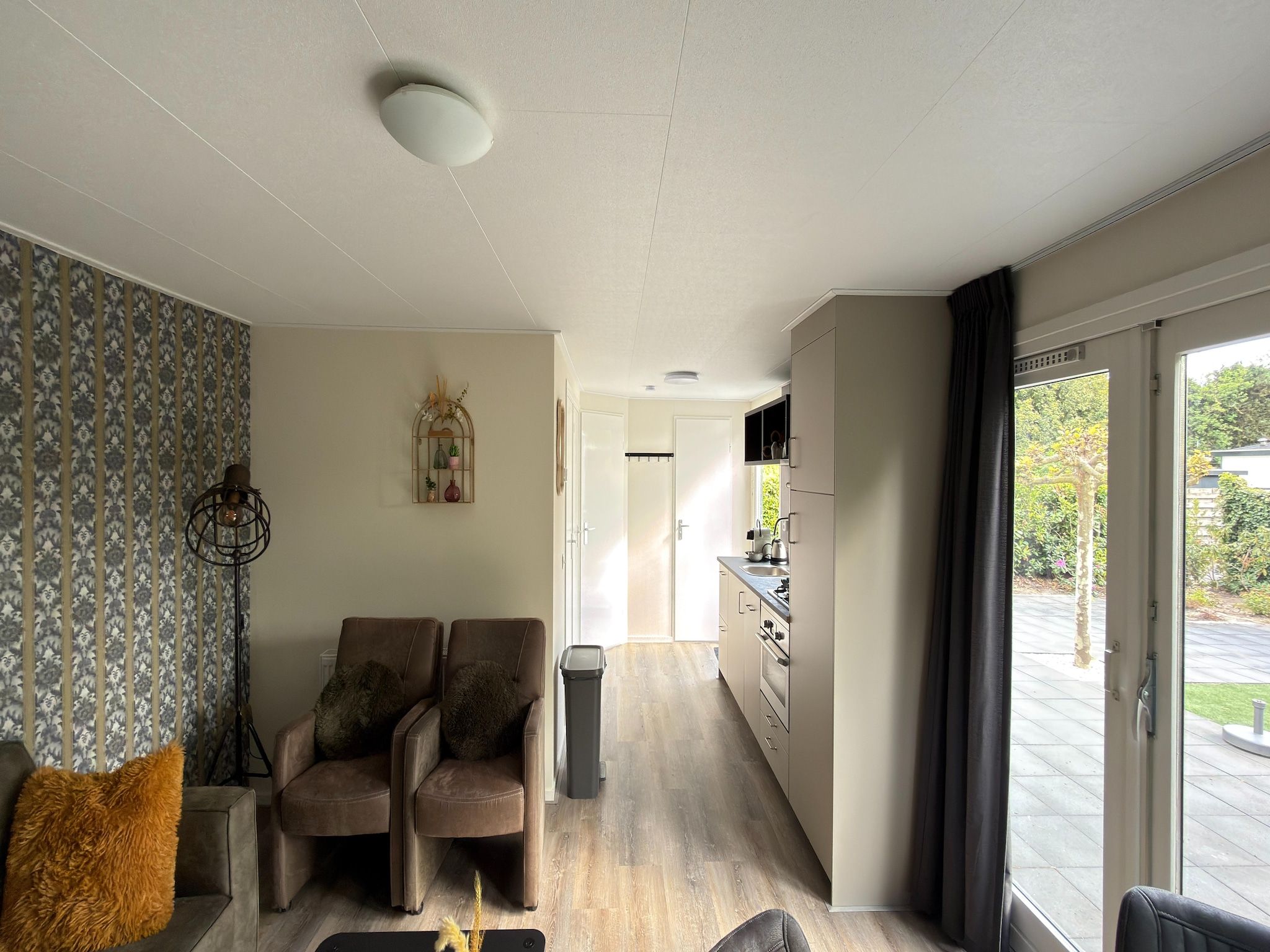 De woonkamer van Chalet stegeren in Stegeren