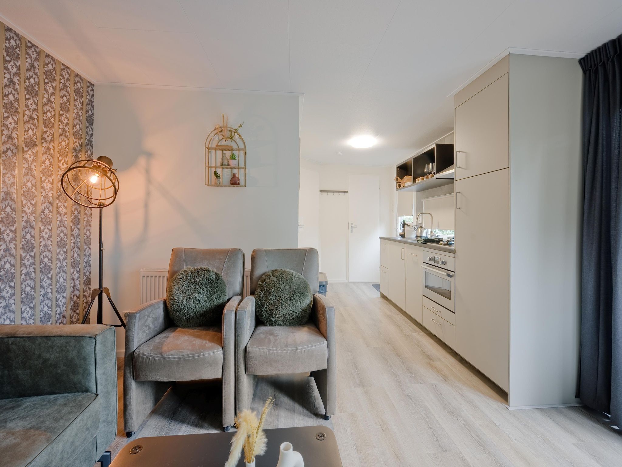 De woonkamer van Chalet 56 stegeren in Stegeren