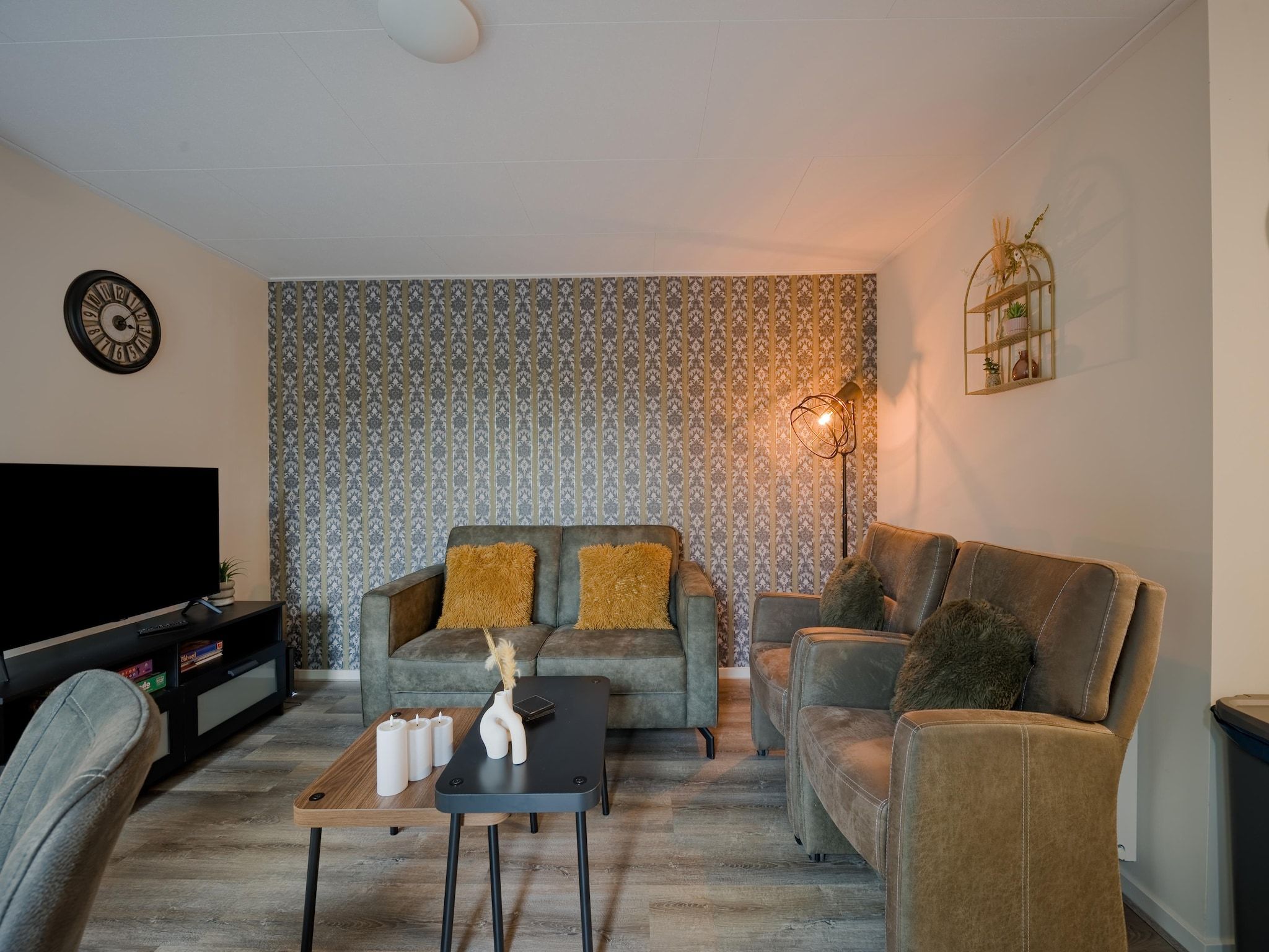De woonkamer van Chalet 56 stegeren in Stegeren