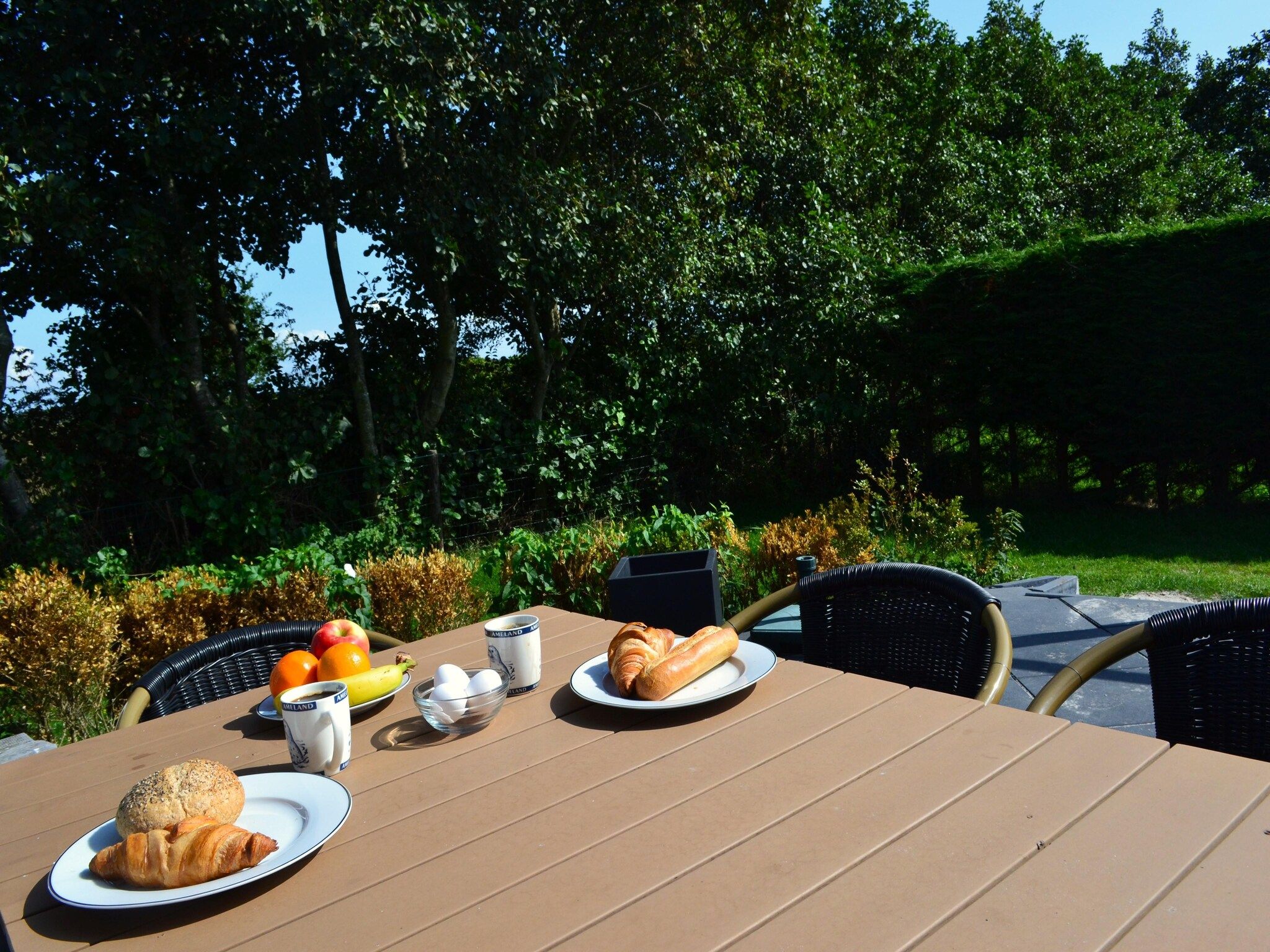 De tuin van Golfvilla 38 comfort in Hollum